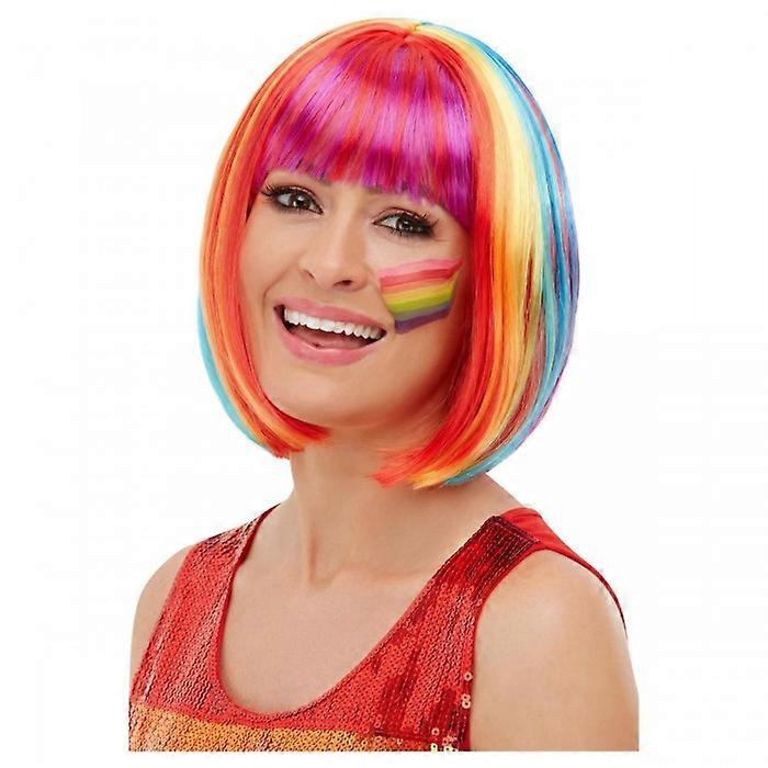 Smiffys Womens/Ladies Rainbow Bob Wig