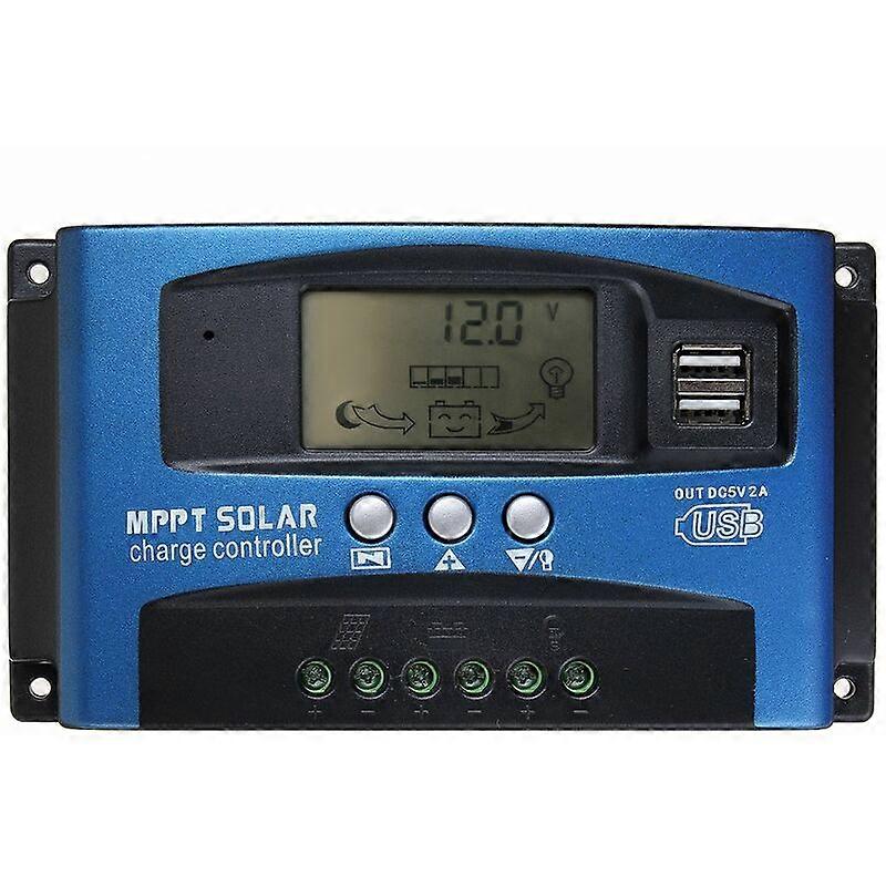 Upgraded MPPT Solar Controller, Auto-Adjusting, Dual USB Charging