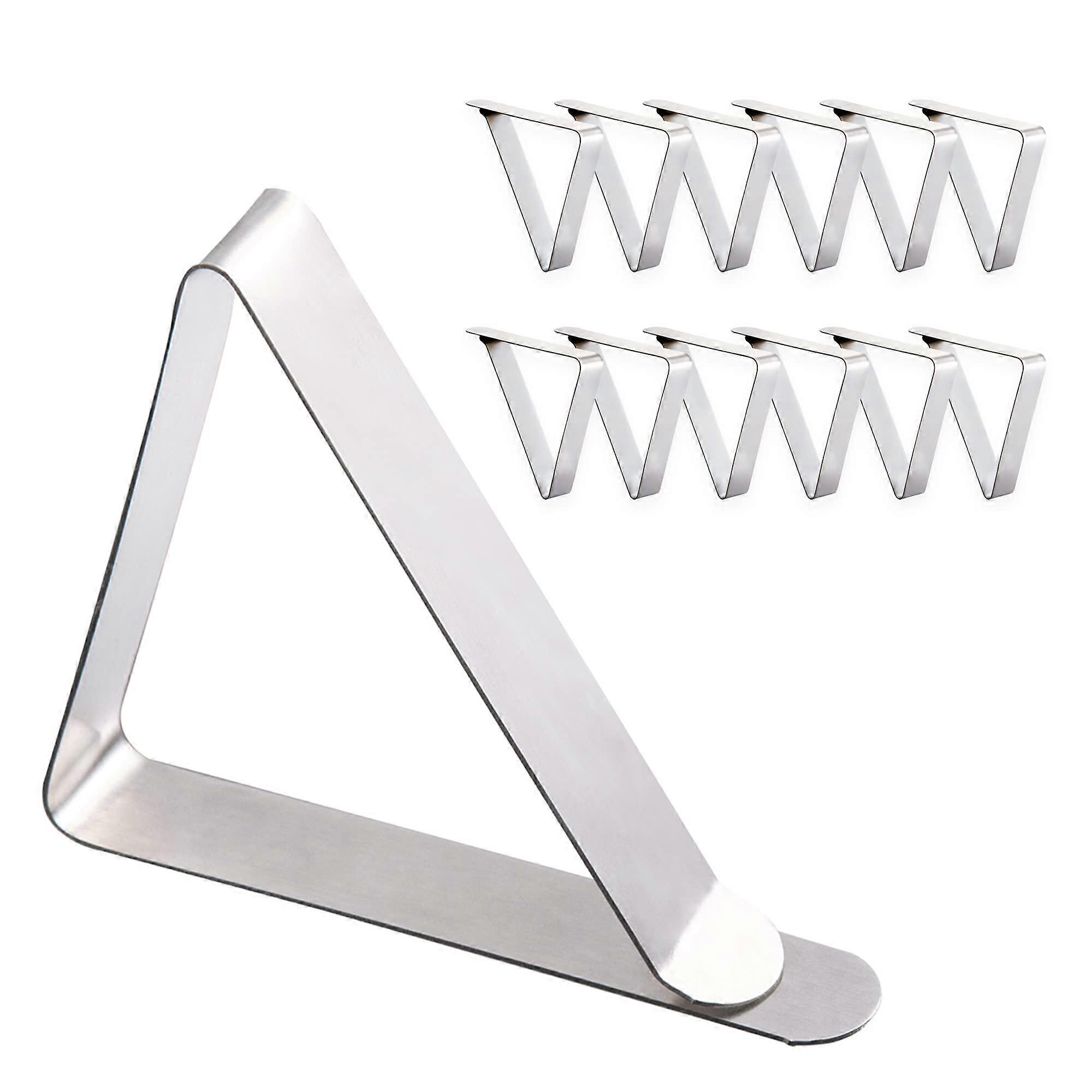 12 Pack Flexible Outdoor Tablecloth Clips for Rectangular and Round Tables, Heavy-Duty Plastic, Adjustable Fit