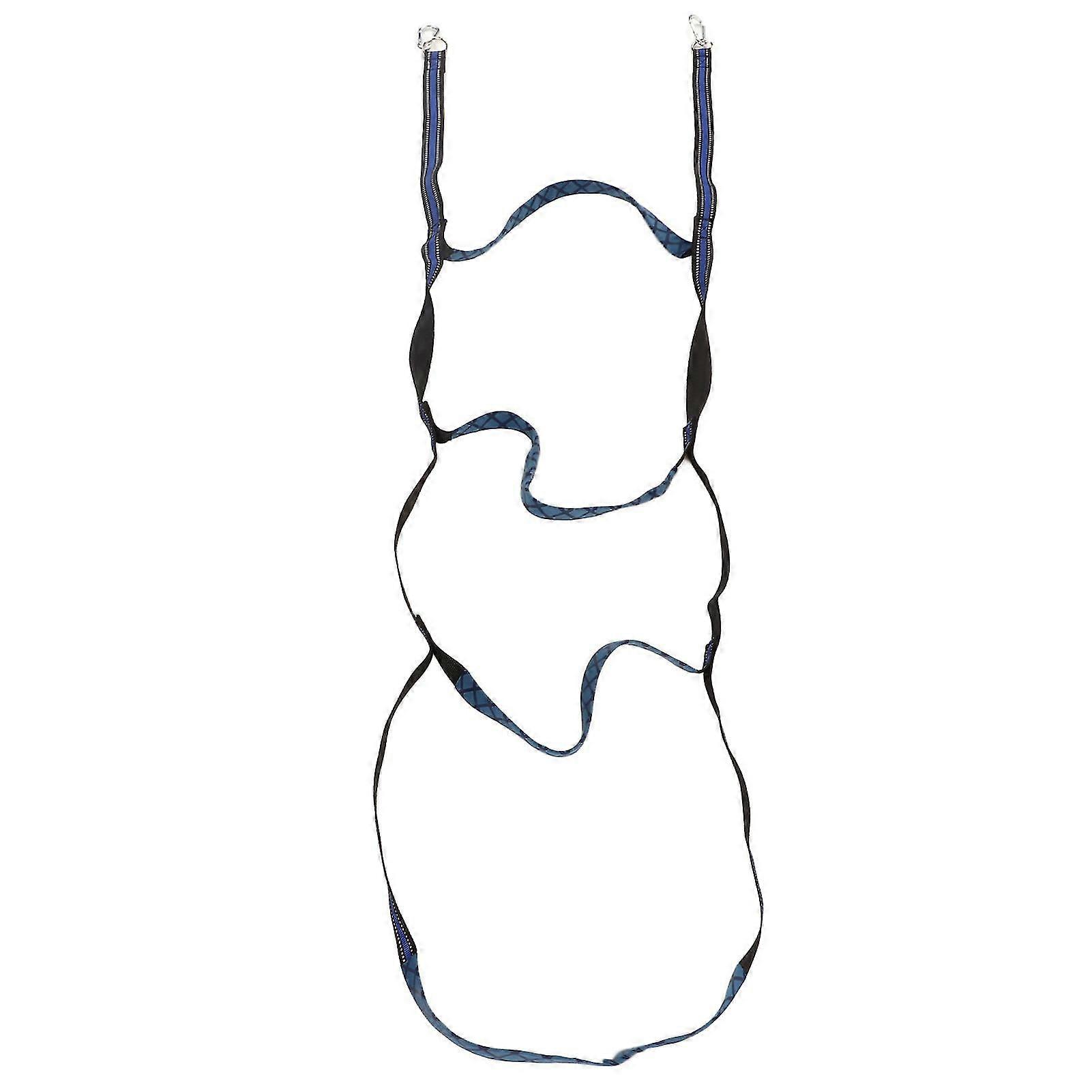 4 Step Blue Nylon Portable Foldable Marine Boat Rope Ladder with Hooks - compatible with Yachts, Kayaks, and Inflatable Boats