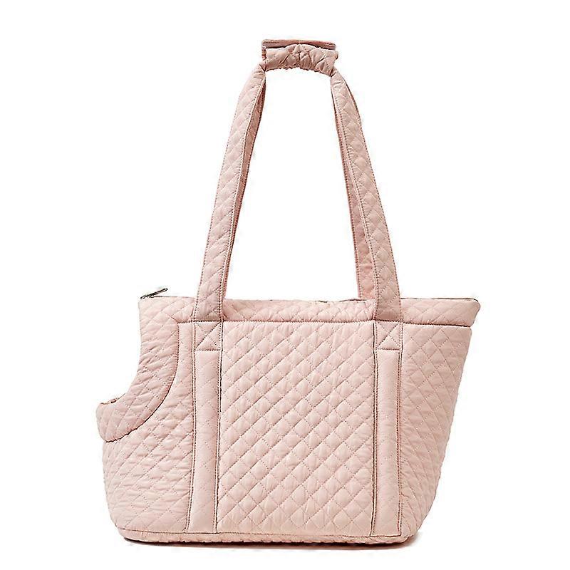 Quilted Ultra-Light Winter-Proof Cat Carrier Bag with Single-Shoulder Strap for Outdoor Travel, Durable Design