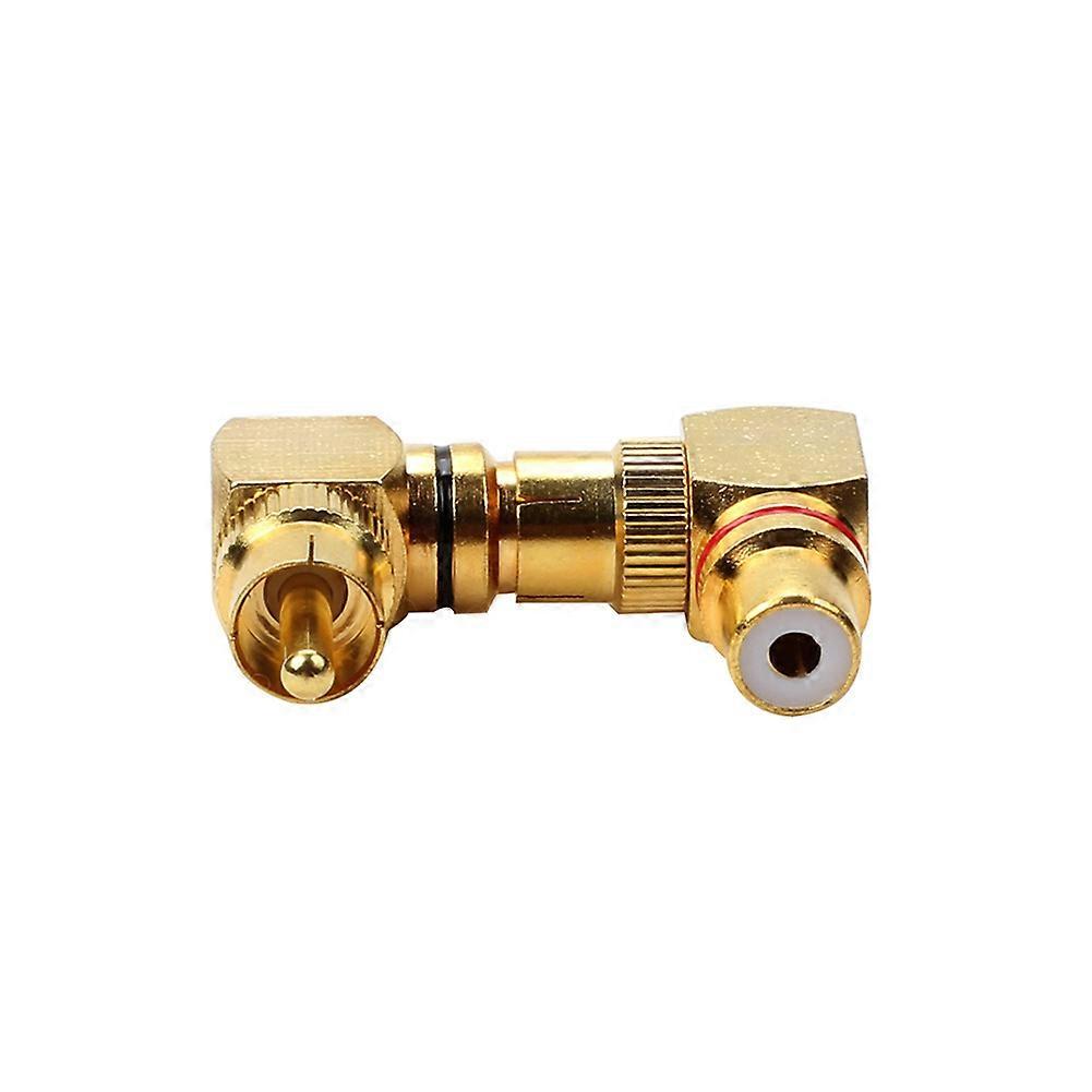 直角 RCA 连接器公插头到母弯头 90 度金属 o 麦克风适配器设备 o 混音器