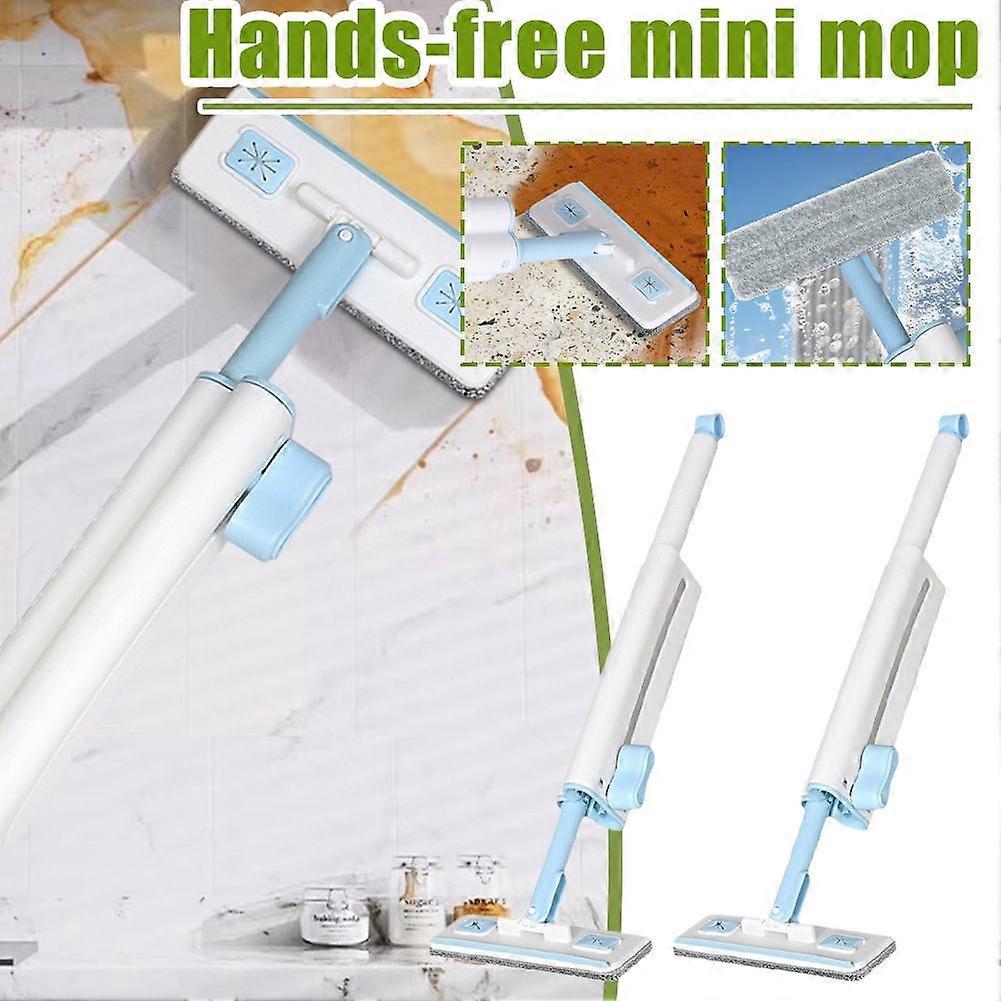 Self-Squeezing Mini mop Hand-Free Small Sponge Cleaning mop Suitable for Desktop