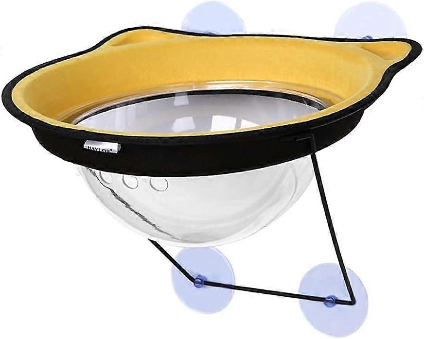 Feline Ergonomic Design Cat Window Perch, Washable Cushion Cat Hammocks with High-quality Material for Indoor Cats, Easy Assembly Space Saving