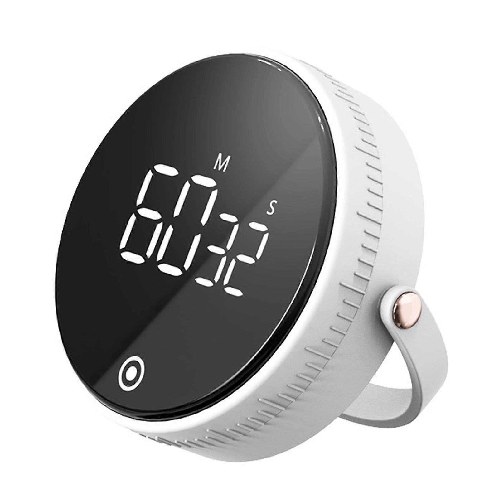 Digital Screen Kitchen Timer Large Display Digital Timer Square Cooking Count Up Countdown Alarm Sleep Stopwatch Clock White
