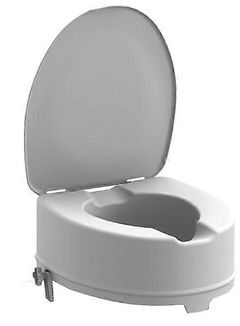 Rialzo WC 15 cm con Staffe e Coperchio Ergonomico