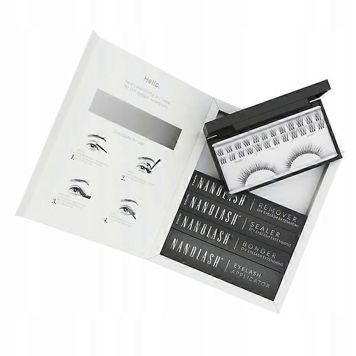 Falsche Wimpern - Nanolash - INNOCENT - Starter Kit - Anwendung zu Hause - Schwarze Farbe