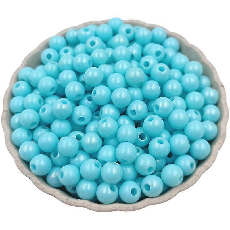 100PCS Round Loose Beads Candy Color Jewelry Making Accessories Handcraft Making Beads for DIY Handmade Material Smooth Surface