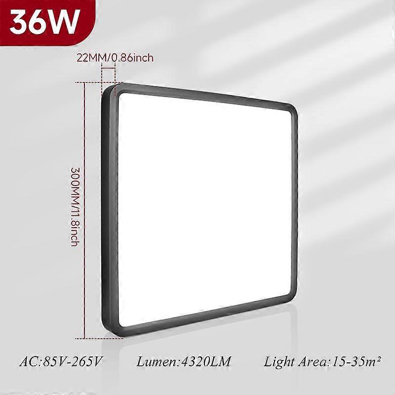 Led Square Ceiling Light 36W Dimmable Modern Panel Lights with remote control 220V ceiling Lamp for Home Living lighting