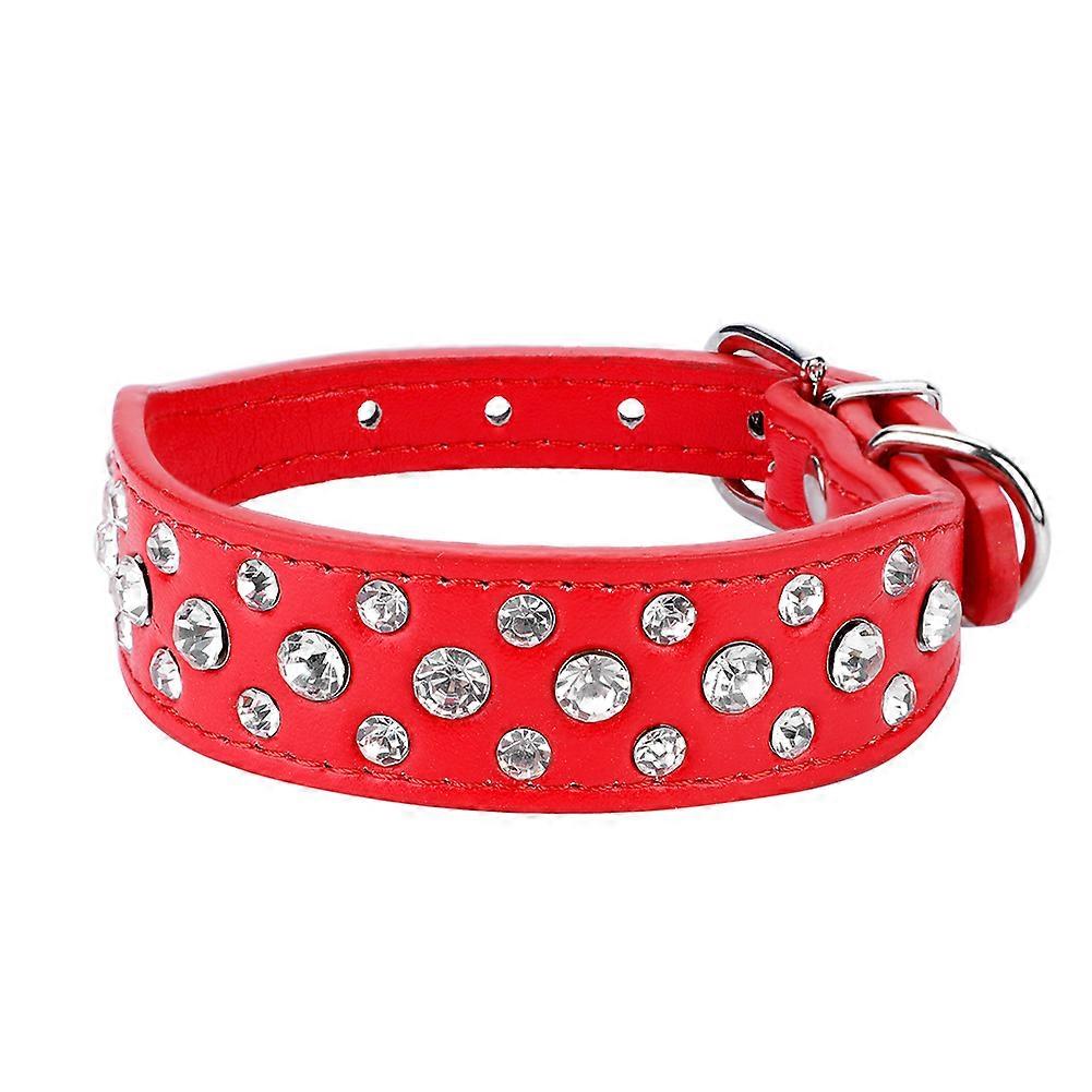 Adjustable Dog Collar for Puppies with Glitter Rhinestones, Bling Decor, Available in Multiple Sizes and Colors