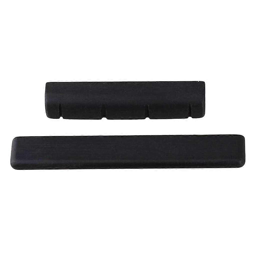 Ebony Ukulele Bridge Saddle and Nut for 4 Strings Musical Instrument Repair Part