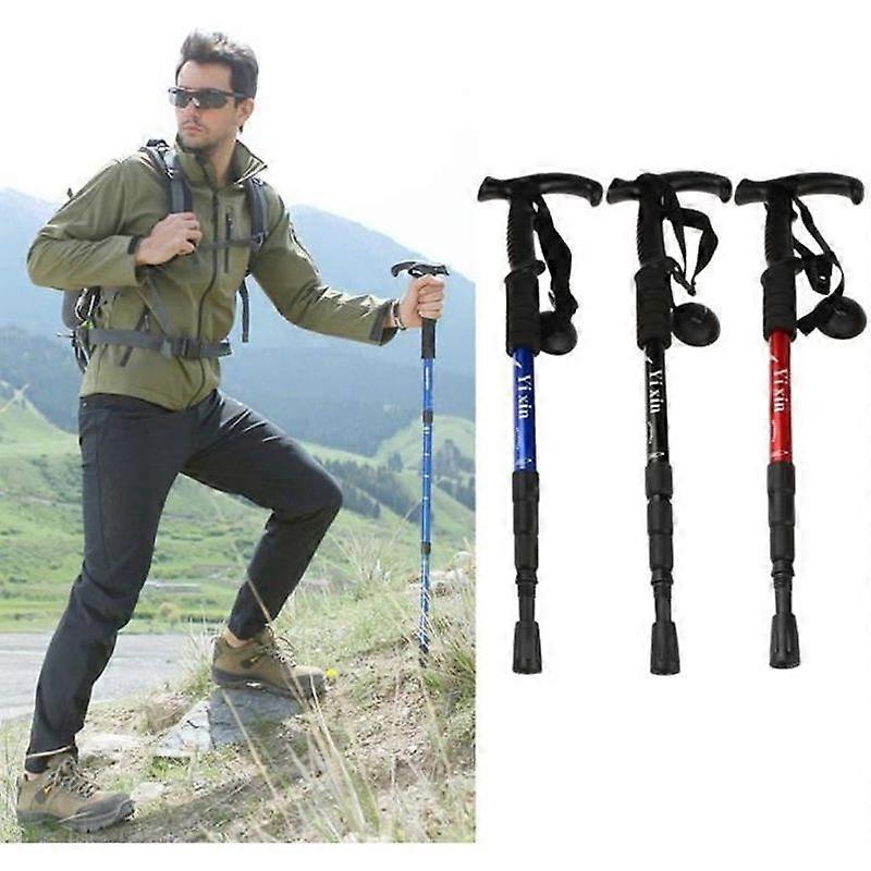 Retractable Hiking Poles - Alpenstock - Blue