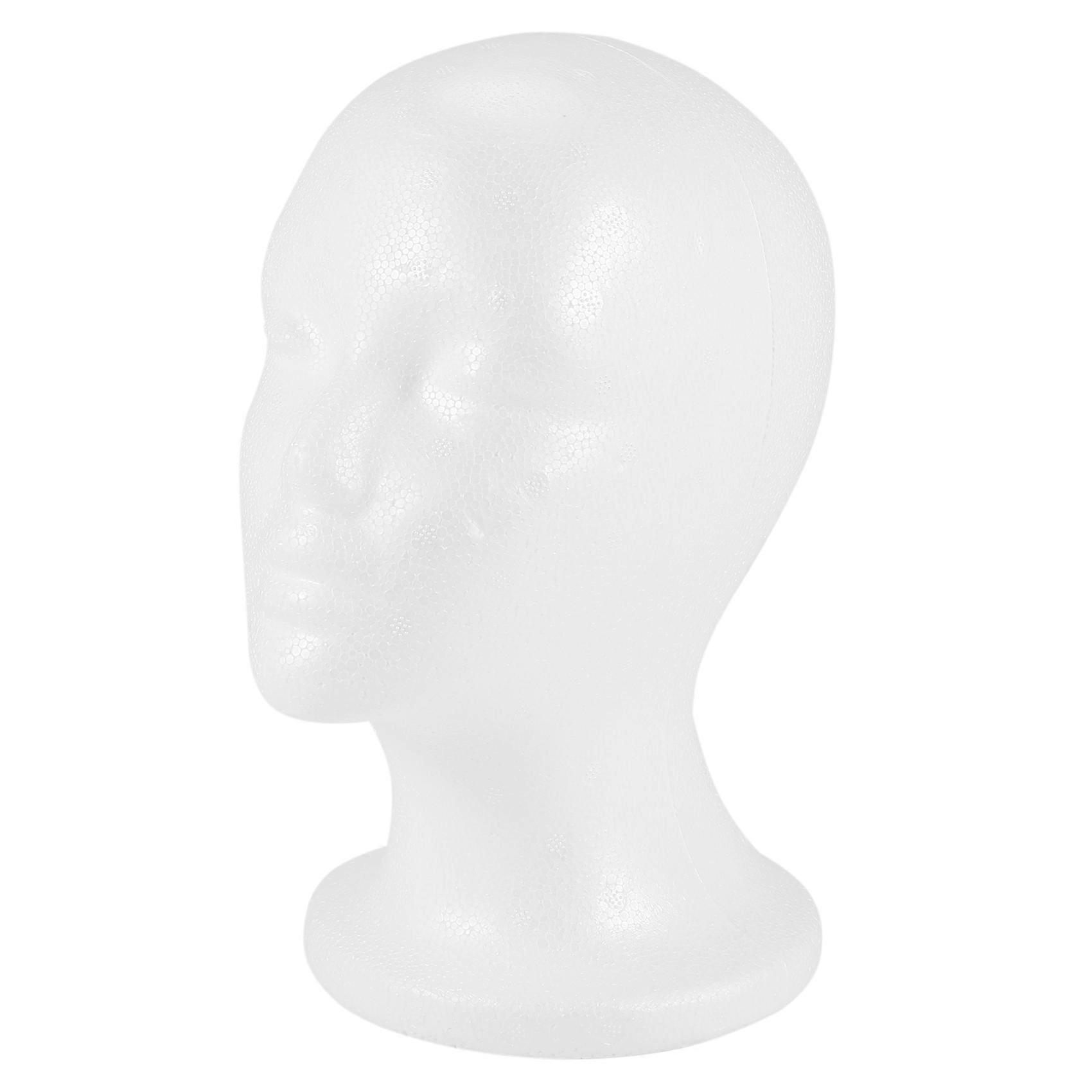 Female Foam Mannequin Head Model Hat Wig Display Stand Rack white