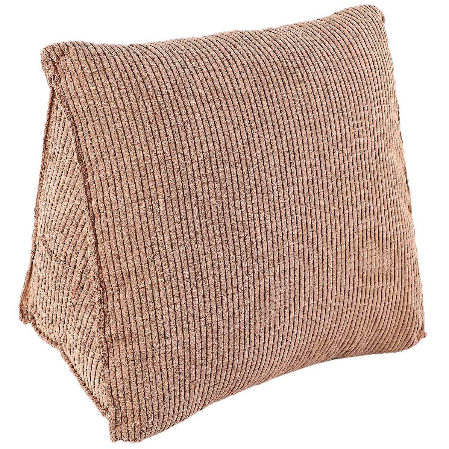 Backrest Cushion Wedge Pillow Back Cushion Lumbar Pad (Coffee)