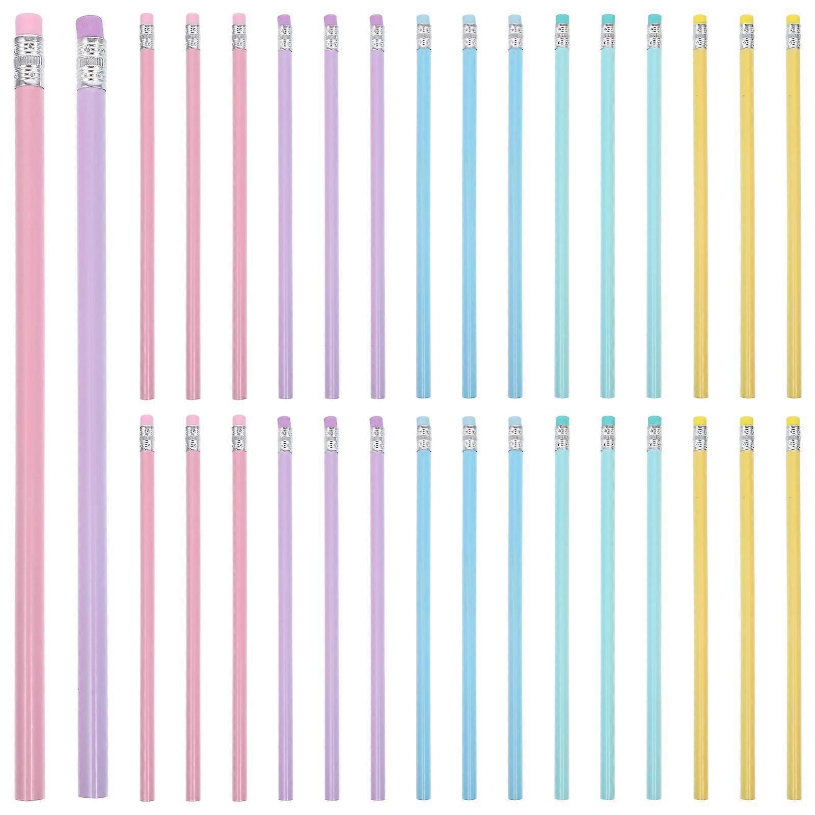 50 قطعة أقلام رصاص رائعة مع ممحاة توبر أقلام رصاص الكتابة المحمولة أقلام رصاص خشبية من السهل شحذ أقلام الرصاص