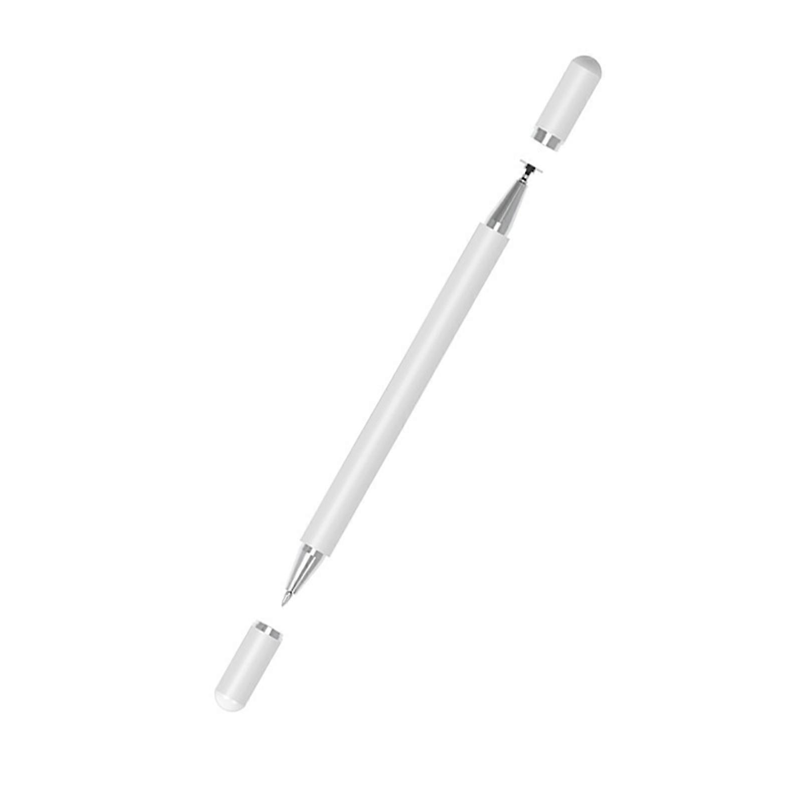 Touch Screen Pen Capacitive Disc Tip High Sensitivity Ergonomic Grip Capacitive Stylus for Phone Tablet and Touch Device White