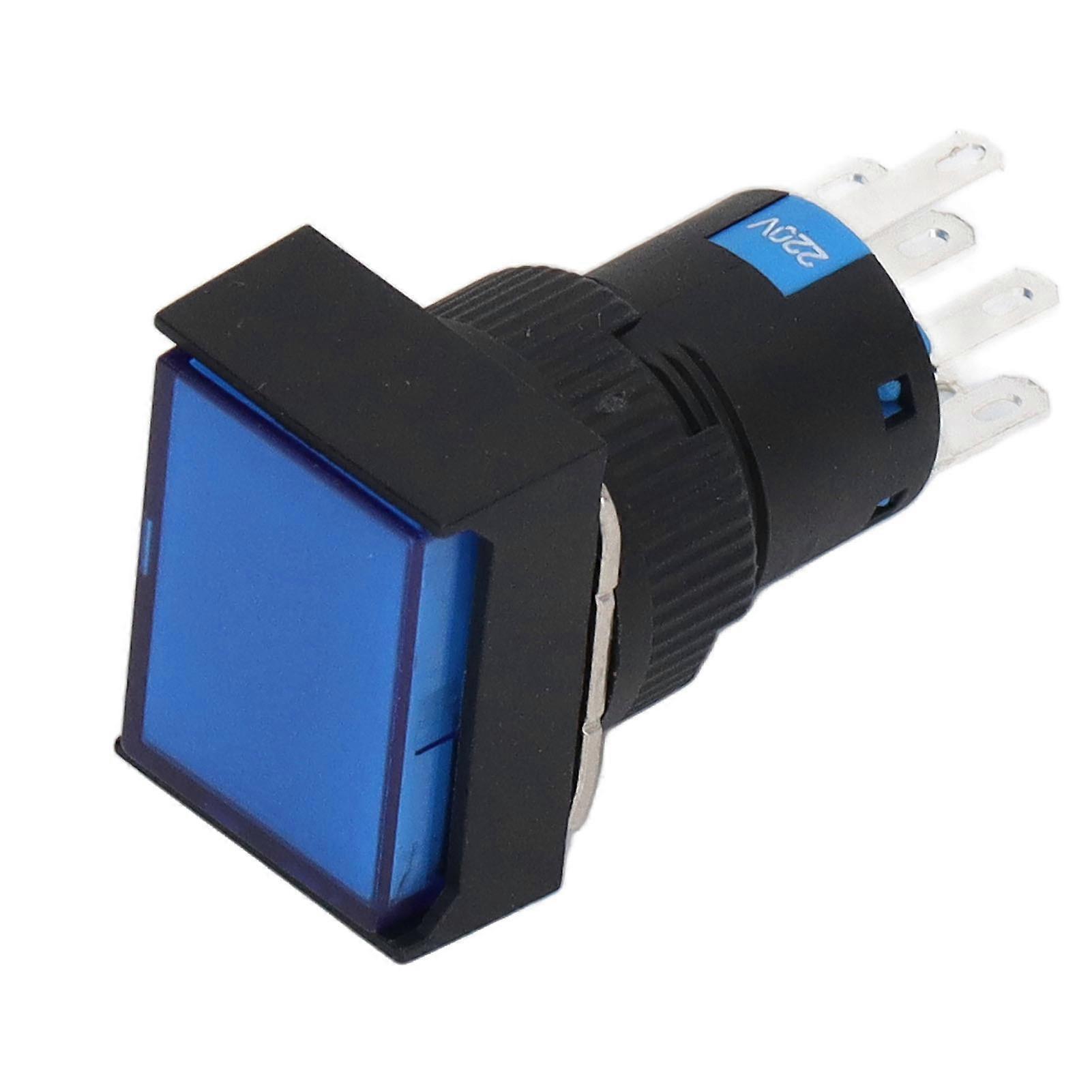 25 Pcs Small Self-Locking Push Button Switch with Indicator Light 5A