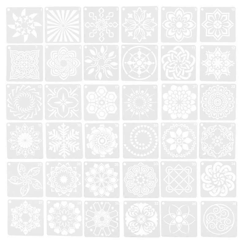 36pcs Mandala Stencil