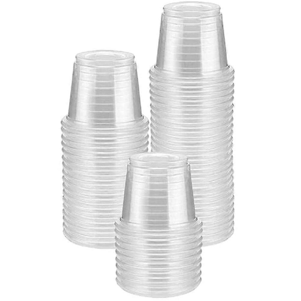 20ml Clear Plastic Shot Cups 200 Pieces for Condiment Tasting and Sampling