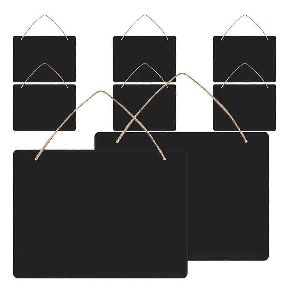 Hanging Small Blackboard Wooden Chalkboard Set 8pcs Decorative Pendant Chalkboard Message Tag