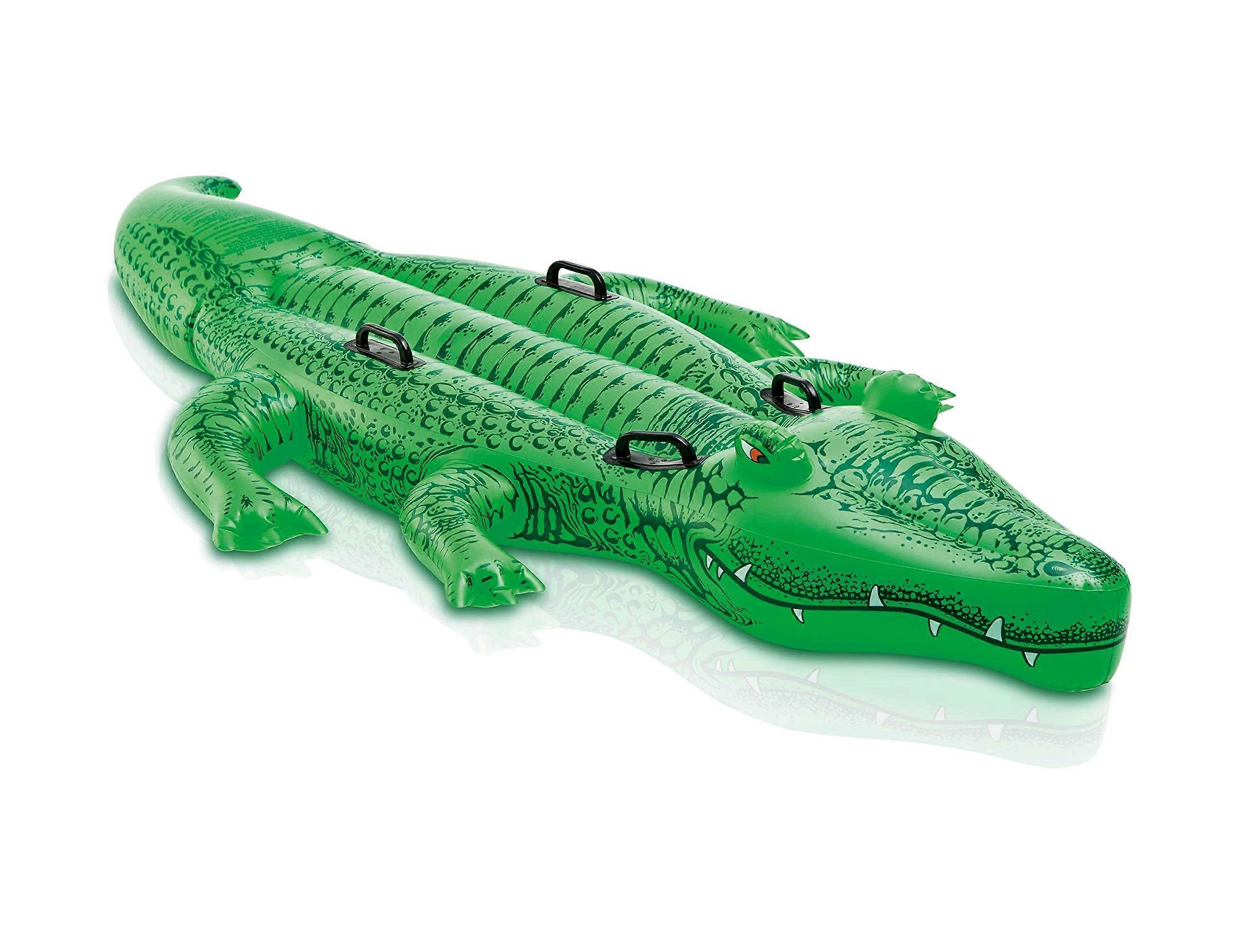 Giant Gator Inflatable Pool Float for Kids – Extra Large 80" x 45" Pool Toy with 2 Handles, 176lb Capacity, Ages 3+