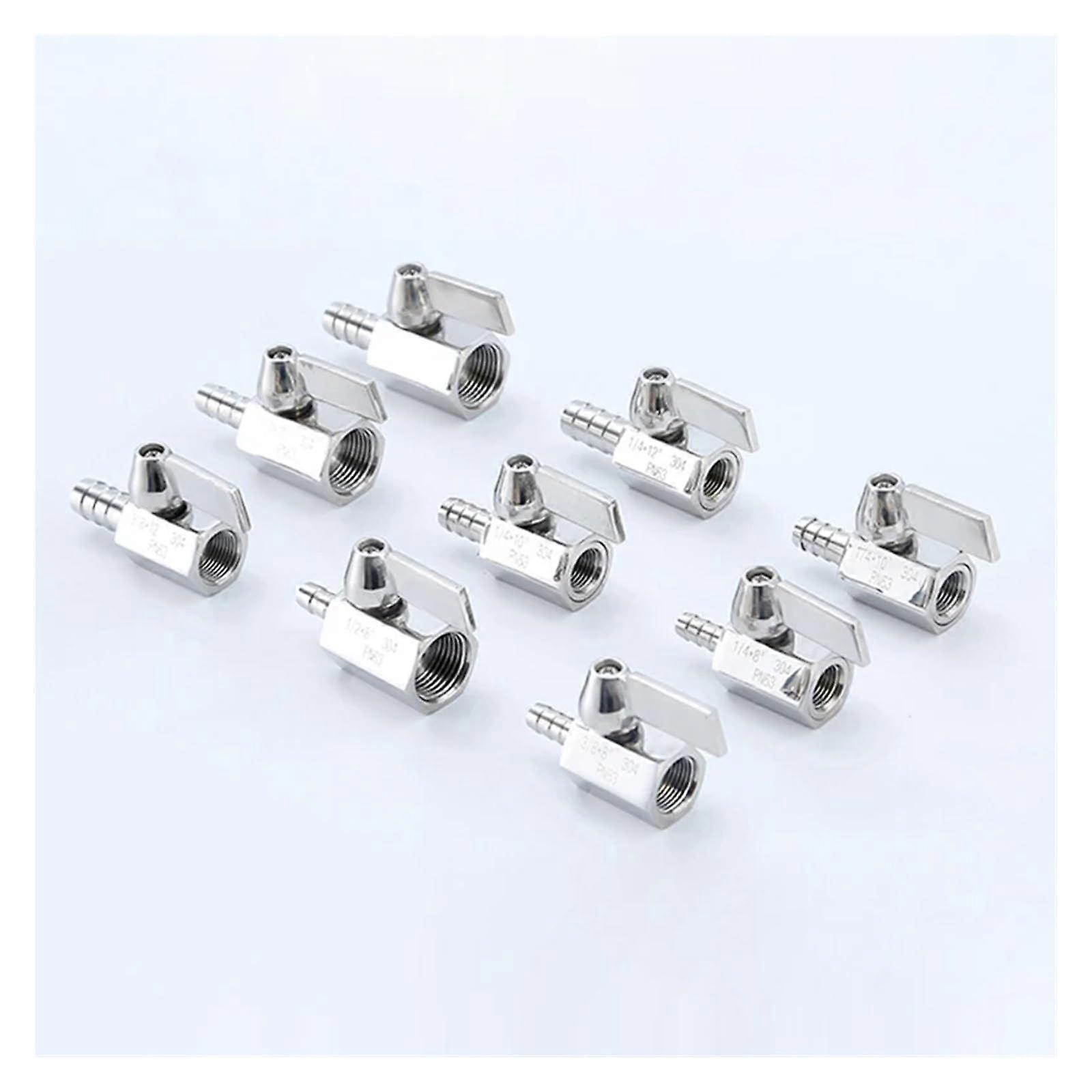 Stainless Steel Mini Ball Valve 1/2 Inch Handle Tube Thread Internal External Thread Water Control Valve 10MM