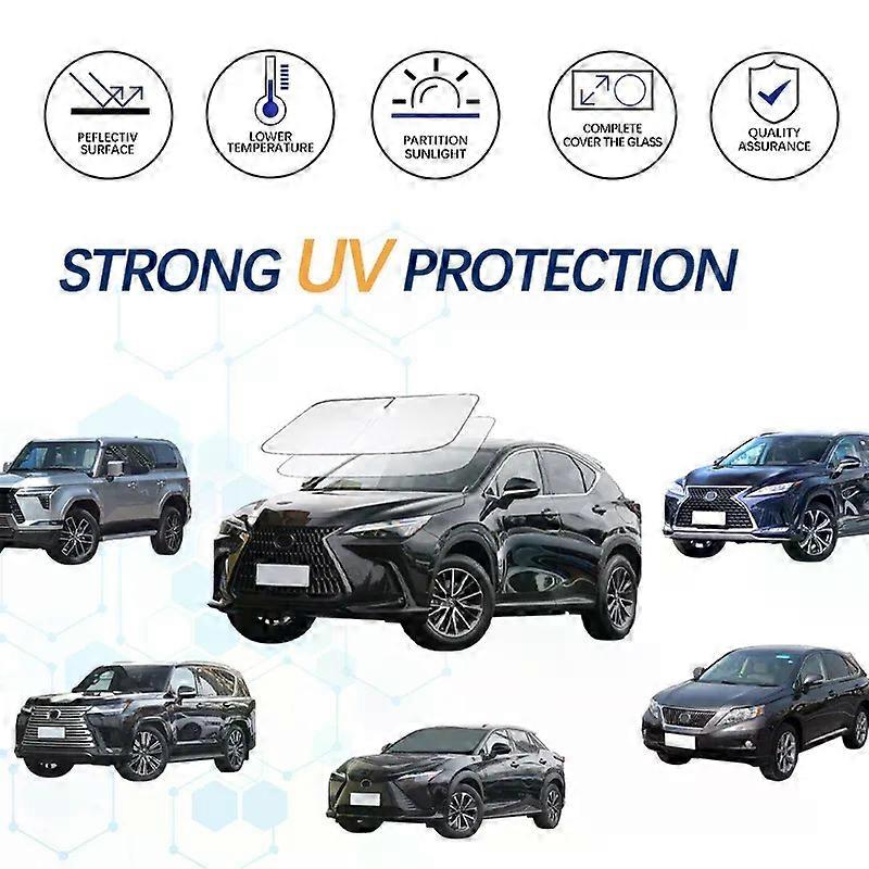 Para Lexus RX NX GX UX RZ RX LX TX LBX Pára-brisa Sun Shade Sunshade Sun Visor Protector Blocos Dobráveis Raios UV Mantêm o Carro Mais Fresco