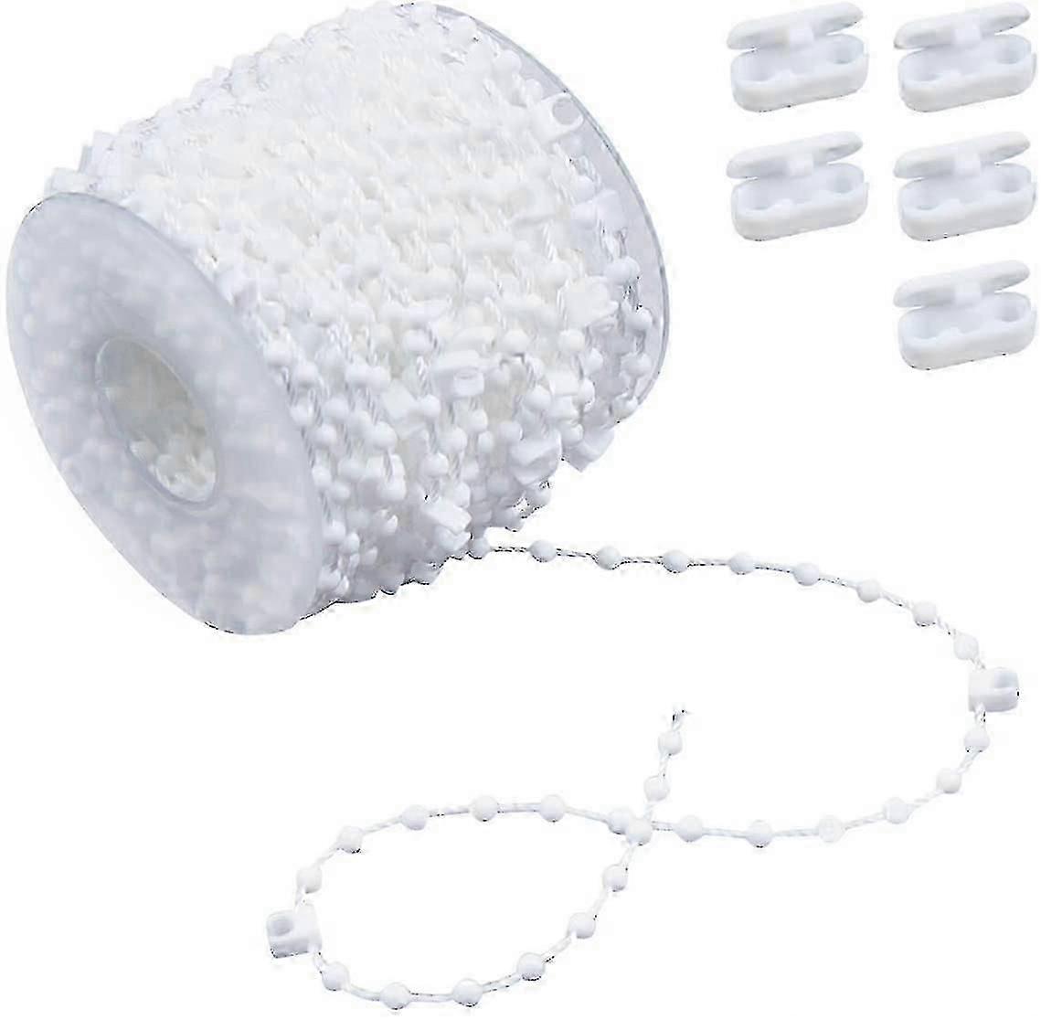 20 Meters Vertical Blind Bottom Chain Links With 5 Pieces Plastic Chain Connectors For 89mm Slats, Chain Clasp Accessories For Vertical Slat Curtain