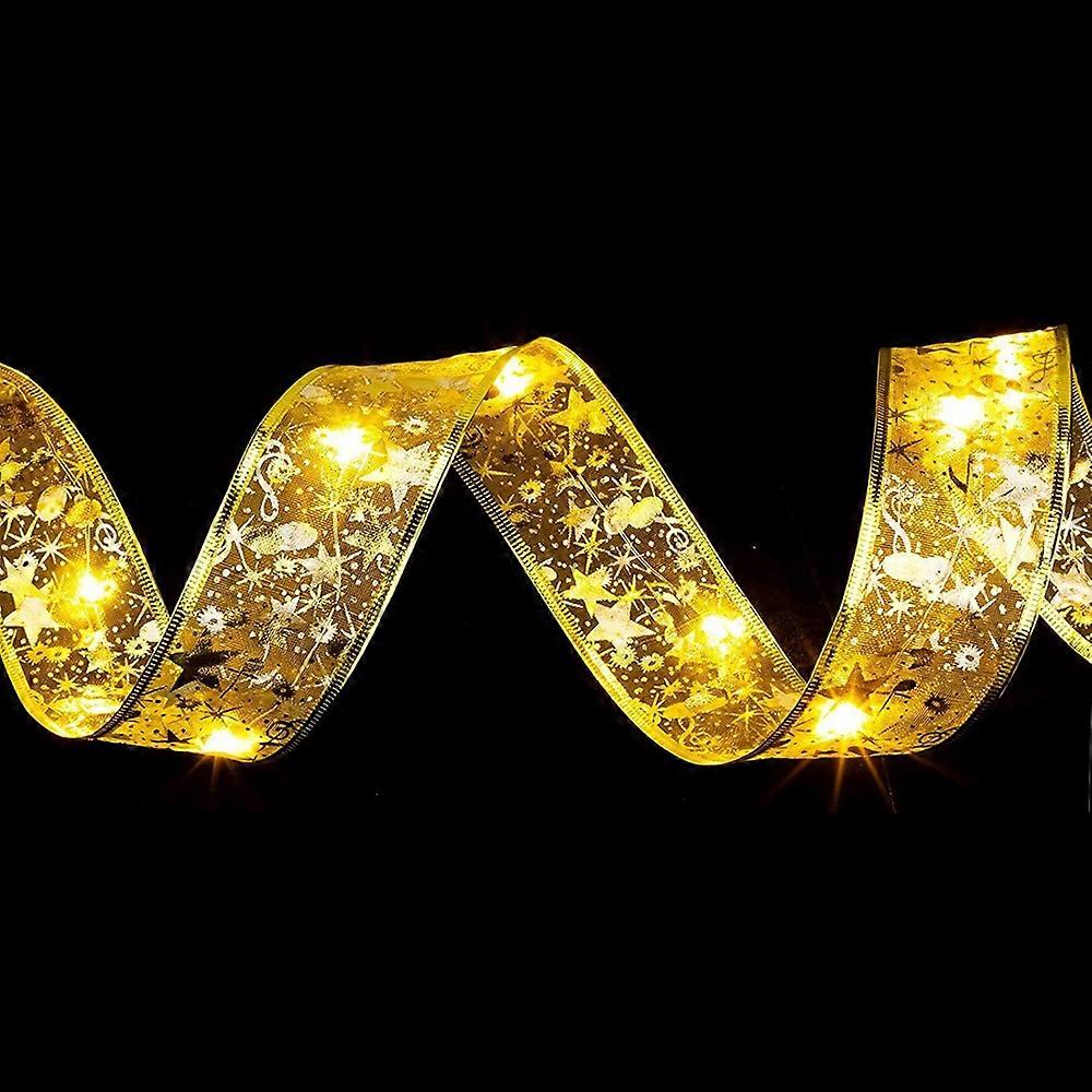 LED Christbaumschmuck Bronzing Ribbon Lichter