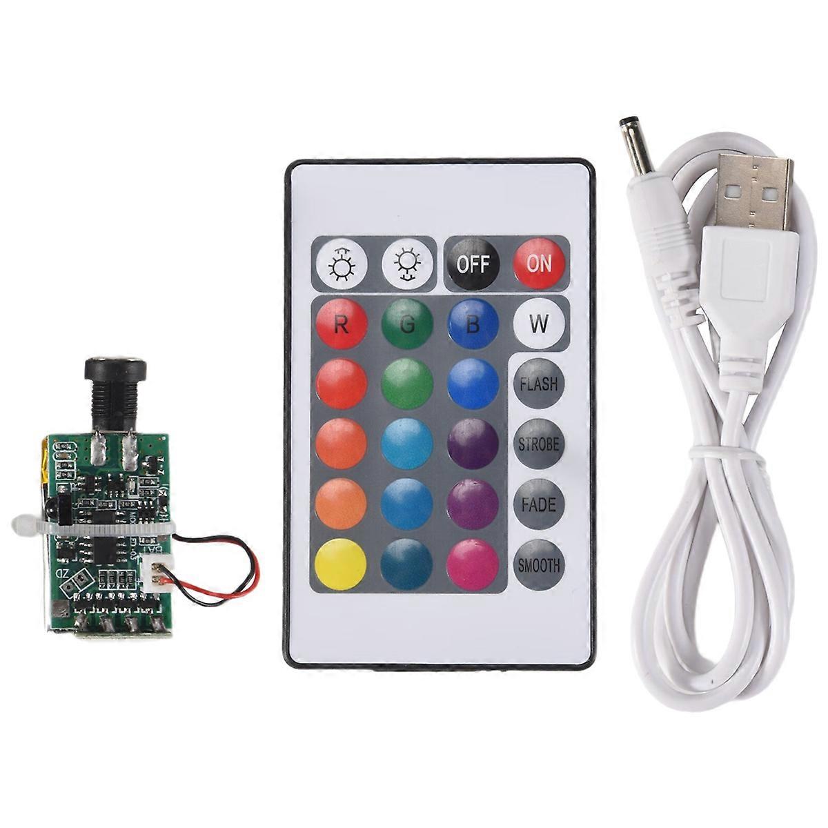 3D Printer Parts Moon Lamp Light Board 16 Colors Remote Control Night Light Circuit LED Light Source USB Charging with Battery