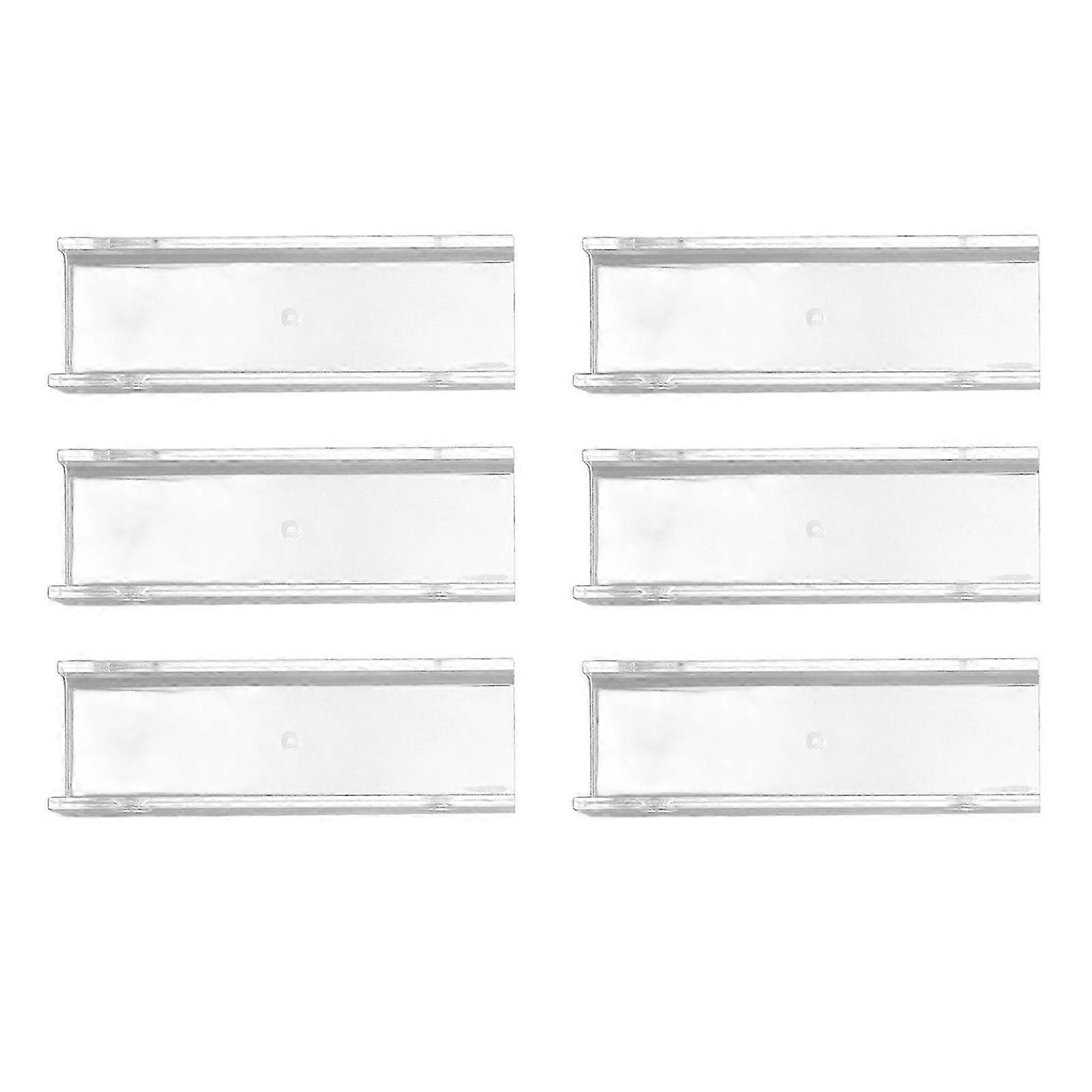 ビニールレコード収納用アクリルシェルフ - 壁掛けクリアホルダー6個セット