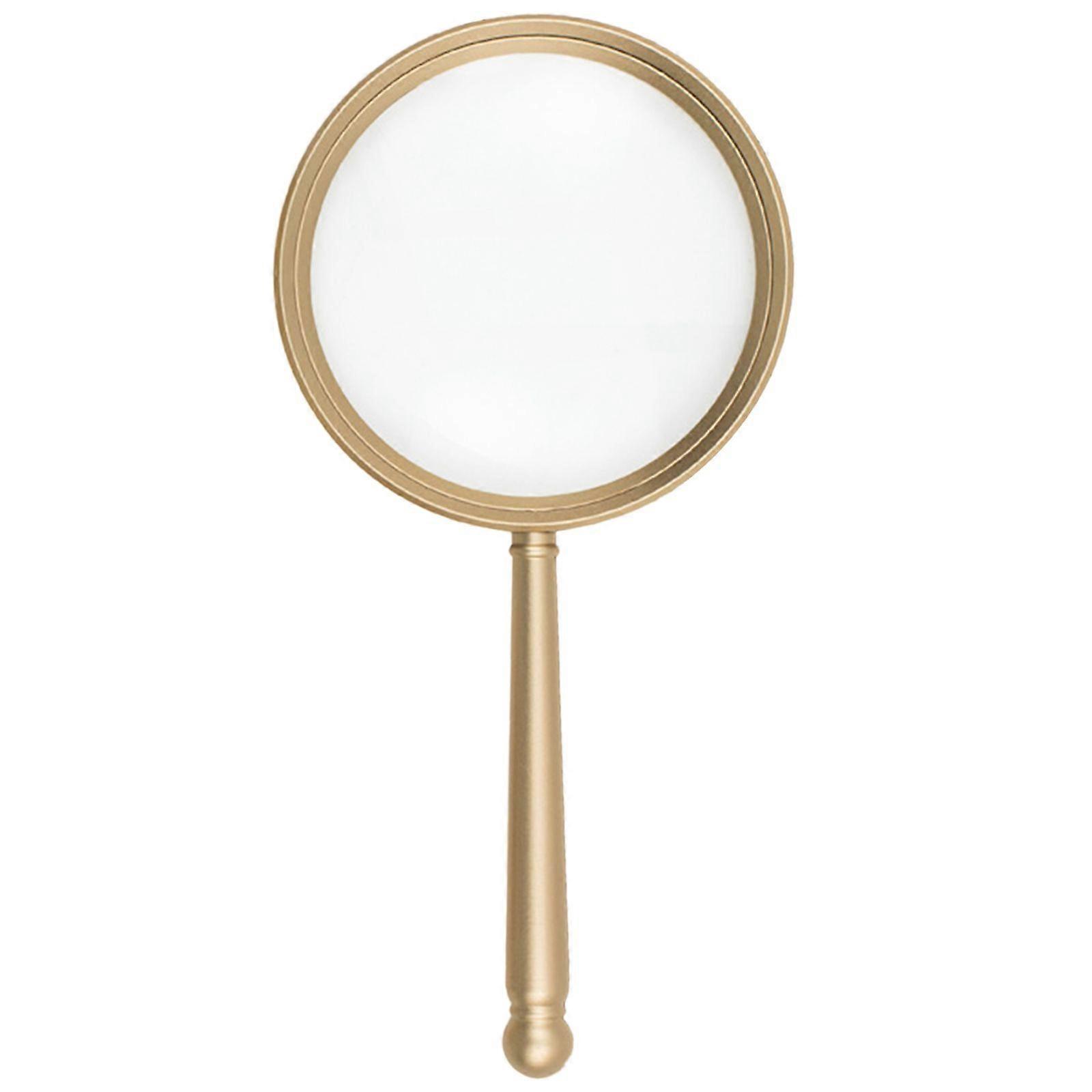 Magnifying Glass 10X Handheld Magnifier with Large Glass Lens & Metal Handle