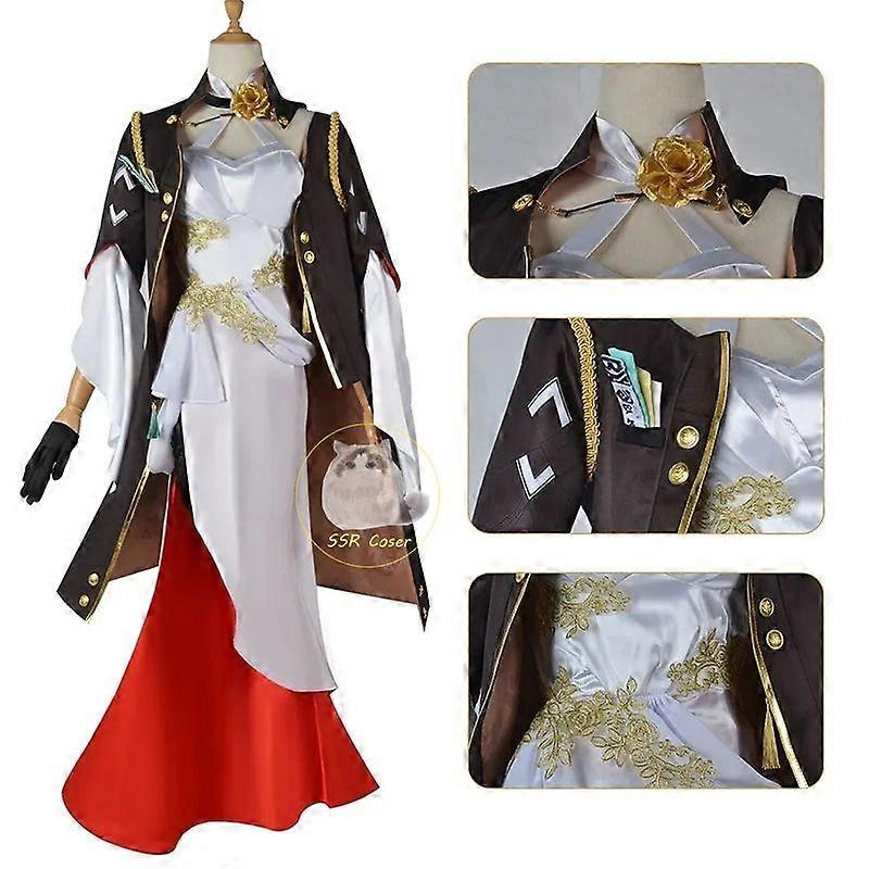 Anime Jeu Himeko Cosplay Honkai Star Rail Cosplay Costume Sexy Femmes Dressent Himeko Perruque Set Halloween Uniforme Carnaval Vêtements