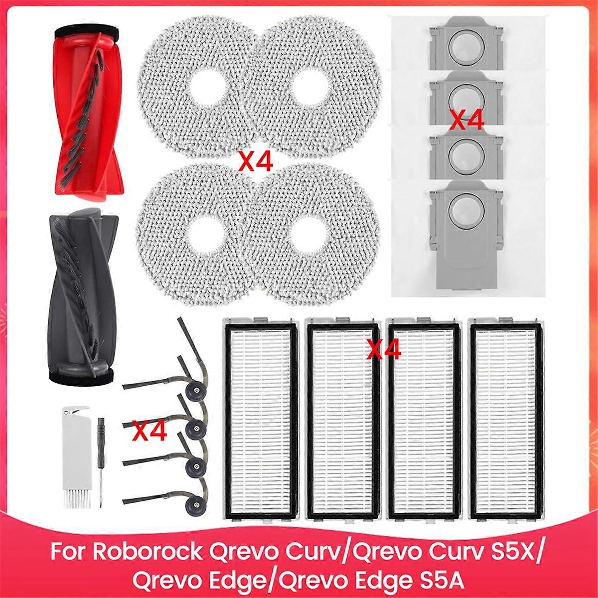 Replacement Parts for Qrevo Curv/Qrevo Curv S5X/Qrevo Edge/Qrevo Edge S5A Robot Vacuum Cleaner Acces