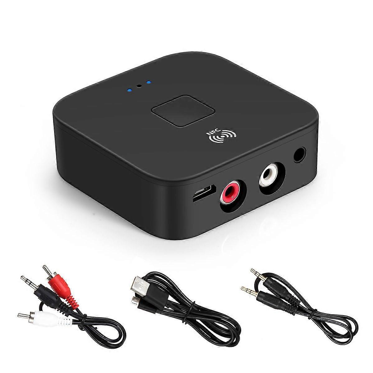 NFC-Enabled Bluetooth Receiver for Home and Car Stereo System, Wireless Audio Adapter, Compact Design, Easy Setup