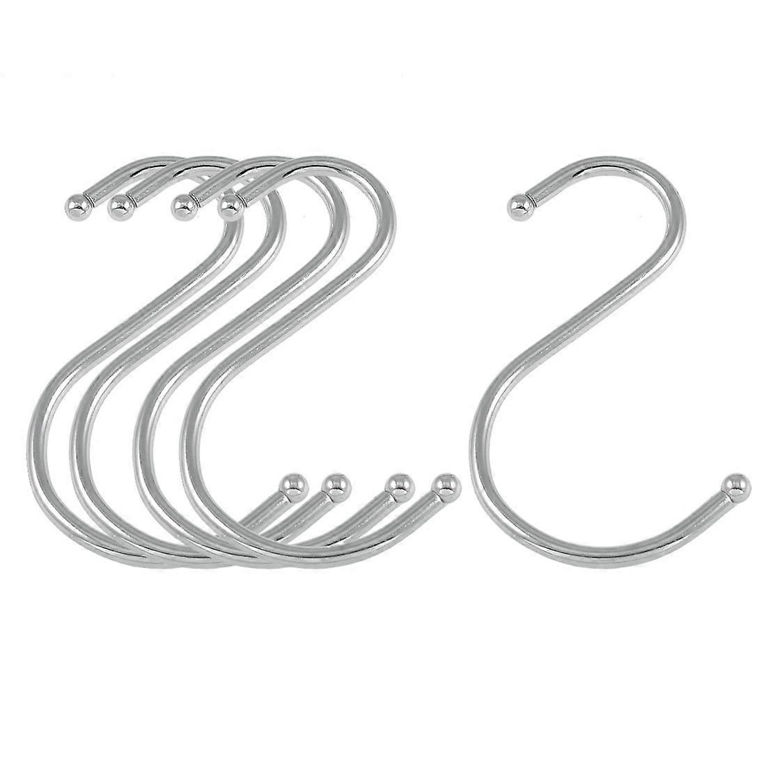 3.2" Stainless Steel S-Hooks with Ball End for Home Workshop - 5 Pack Heavy Duty Hanging Hooks