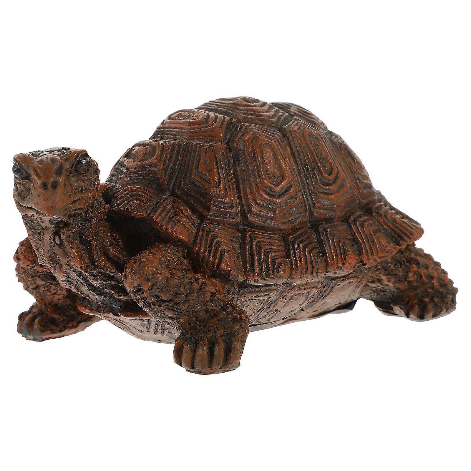 Craft Turtle Statue Resin Decoration Mini Garden Layout Turtle Decor Vivid Fake Turtle Model