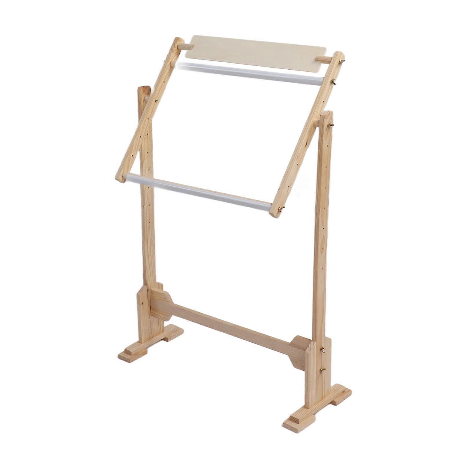 Support de broderie réglable Support de point de croix en bois Pivot à 360 degrés Support de cadre de broderie