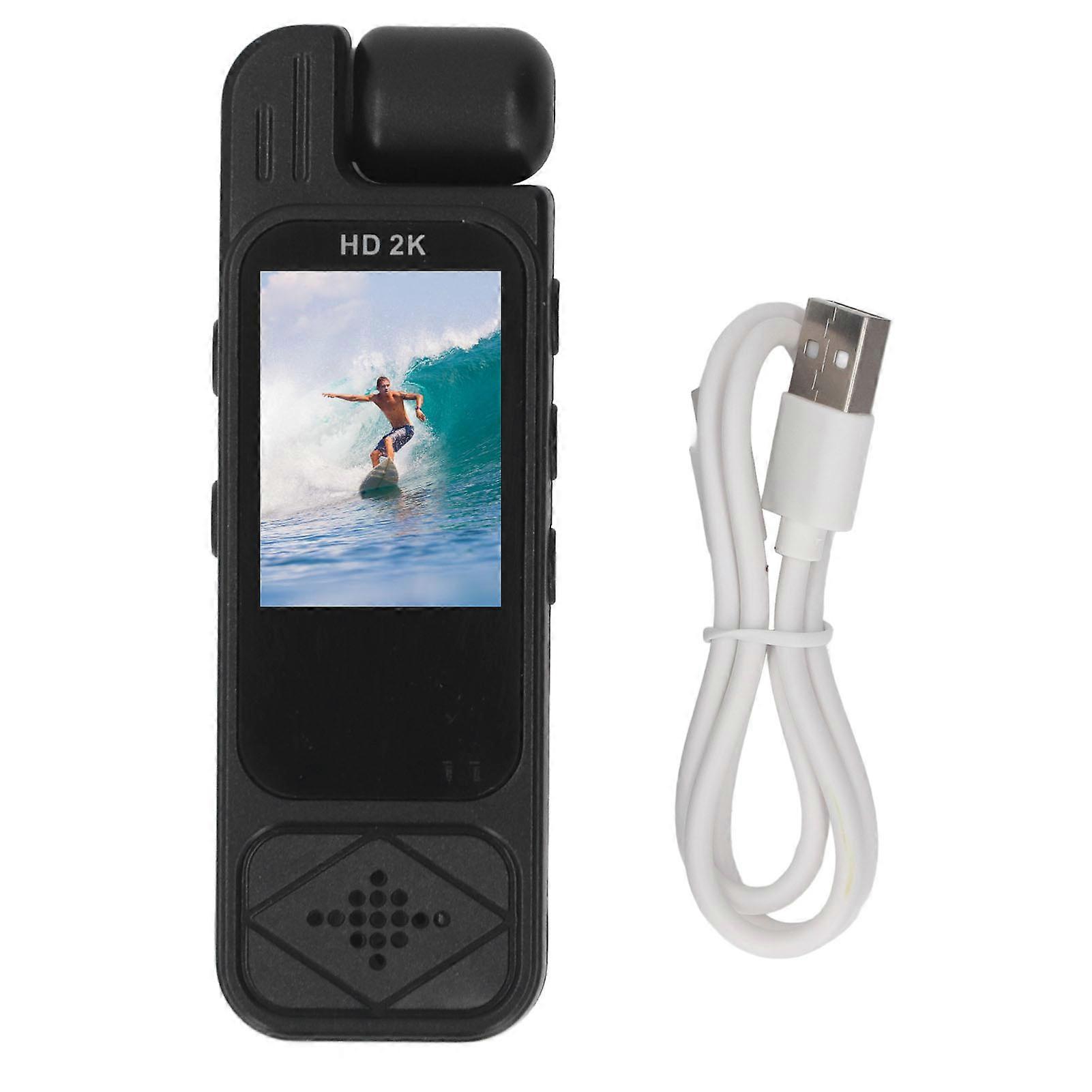 2K Wearable Video Recorder: Body Cam with Night Mode, Wide Angle, and HD Display