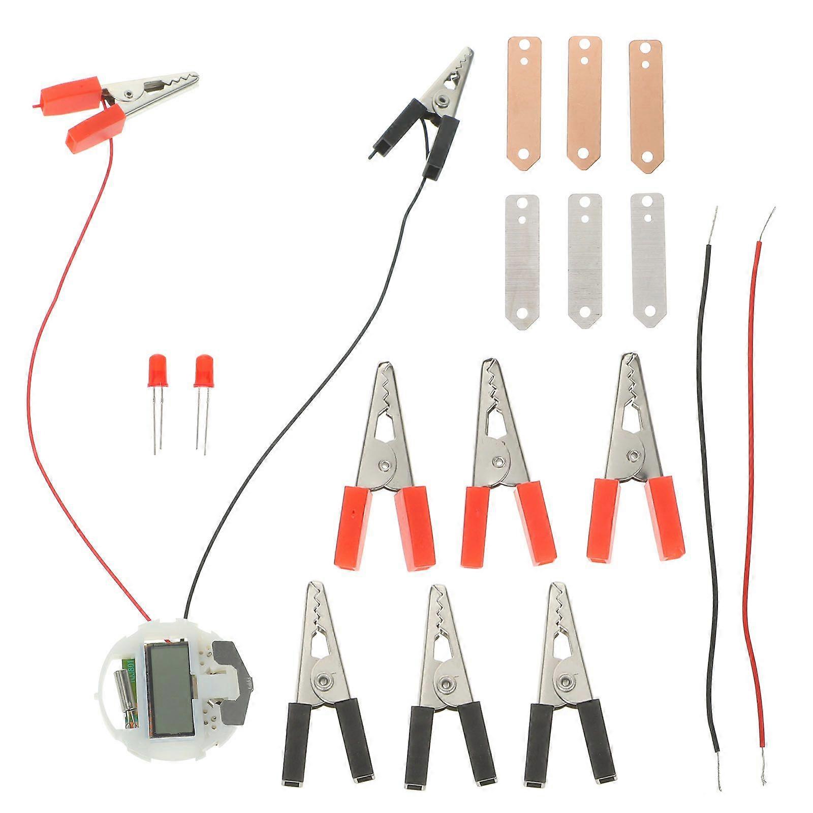 1 Set Fruit Battery Science Experiment DIY Fruit Battery Potato Clock for Student