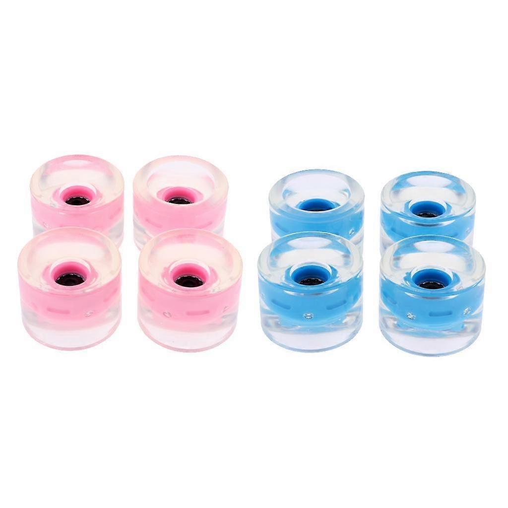 8pcs 70mm Light Up Skateboard Longboard Wheels Replacement 78A
