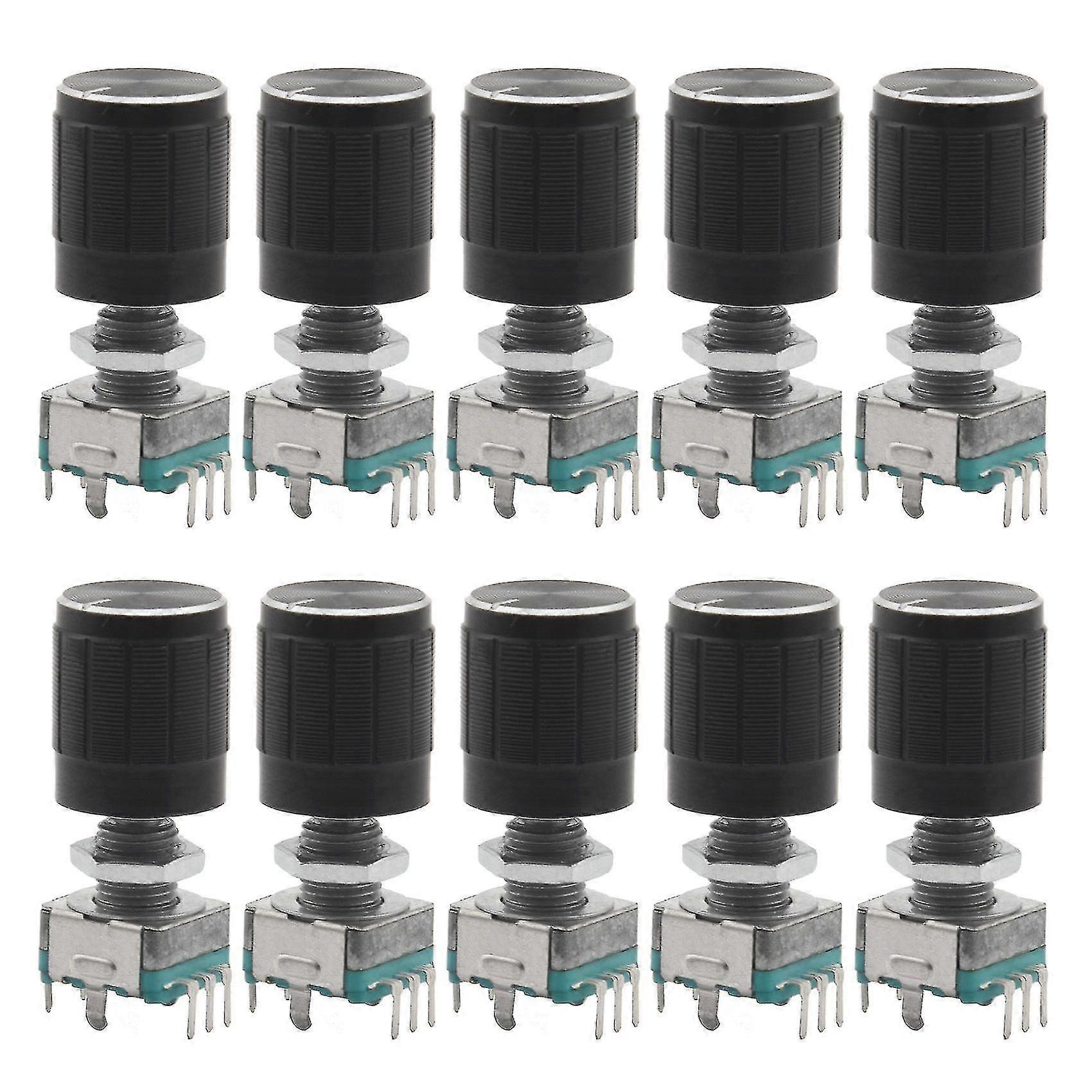 (7 Pin 20mm)10 Pcs Ec11 Encoder Code Switch Digital Potentiometer With Caps