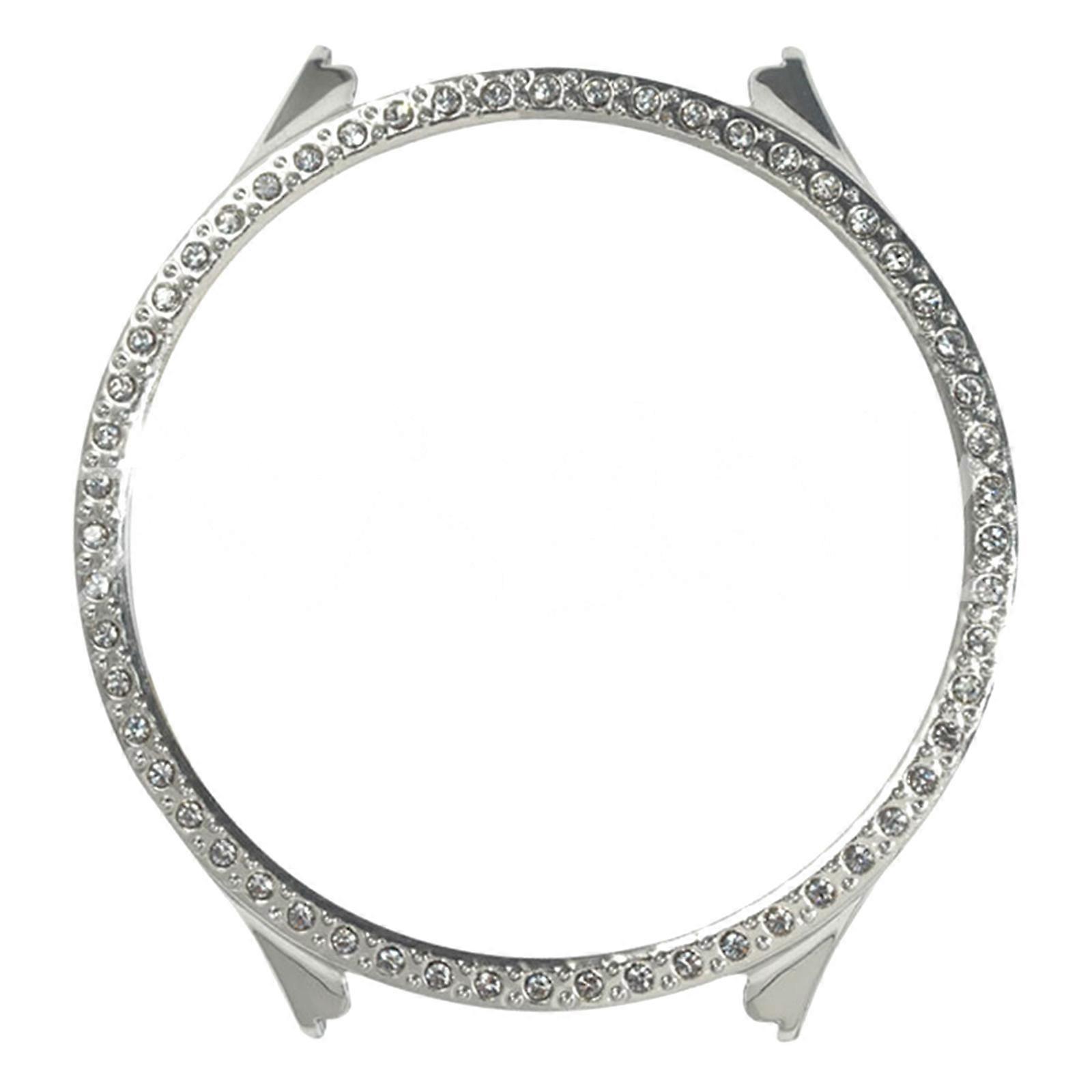 Screen Protector for Case for Galaxy-Watch 5 40mm Cover Scratch Resistant Women Diamond Bling Cover Bumper for Shell  Silver
