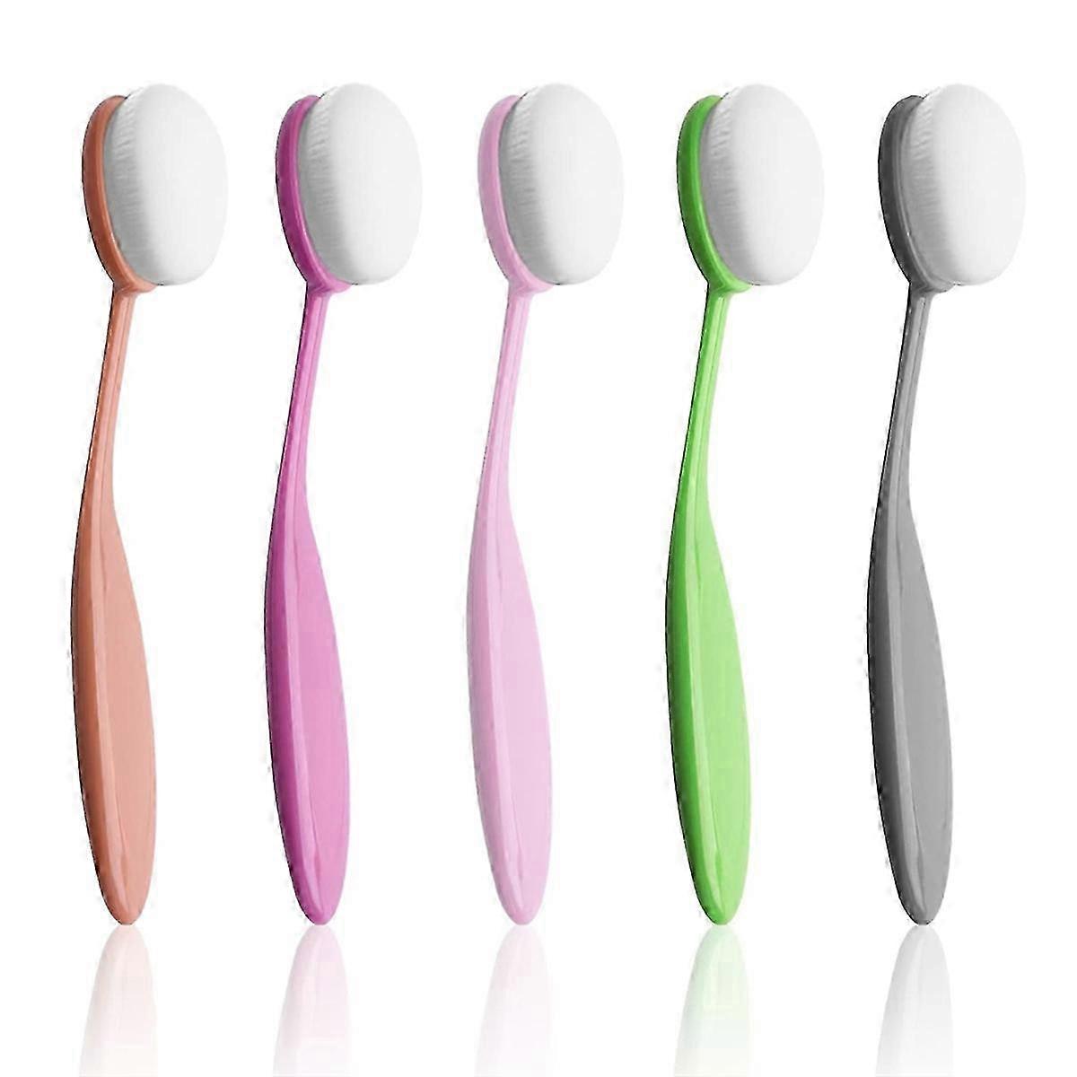 5 Pcs Craft Ink Blending Brush,Crafting Ink Background Blender and Stencil Brush,with Color Coded Ha