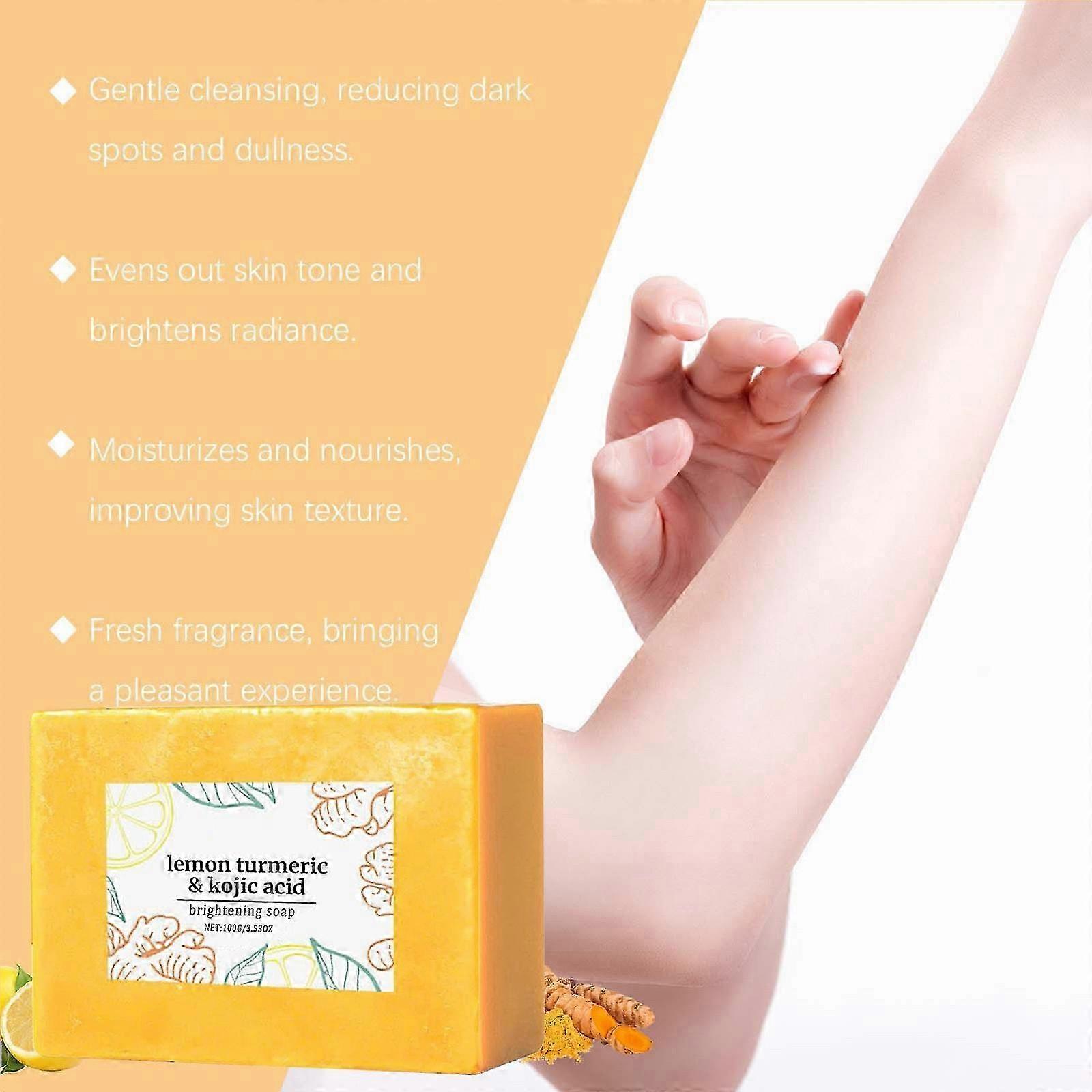 2025 Soap Turmeric Soap Tablets Cleansing Turmeric Soap Facial And Body Shower Soap Firming Pores And Removing Pigments 100g Sunshine73