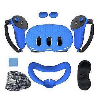 Silikone beskyttelsesetui til 3 VR-headset, hoved, ansigtsdæksel, øjenpude, håndtag, greb, knap, VR-tilbehør