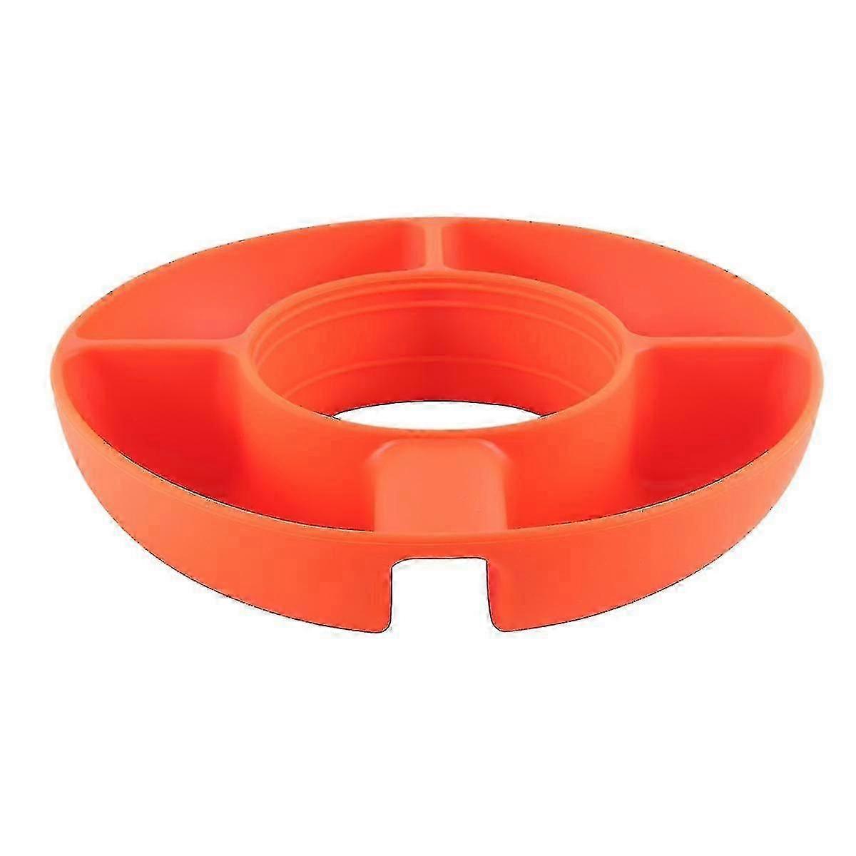 Silicone Snack Ring for 40 Oz, Reusable 4-Compartment Container in Orange
