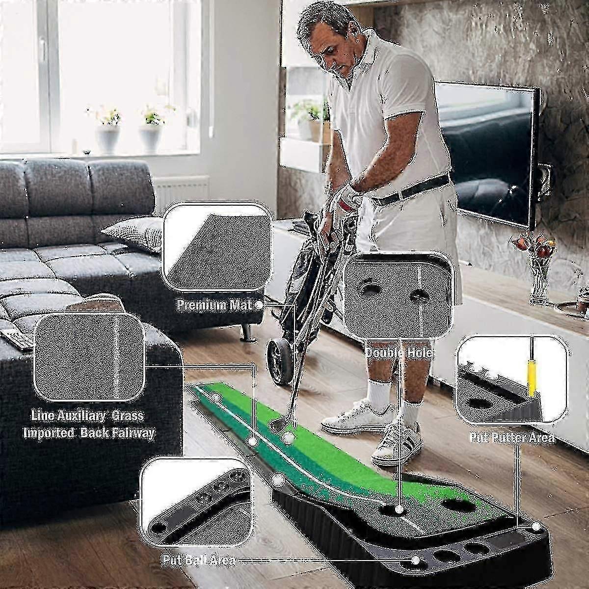Indoor Golf Simulator Play Mat With Auto Return