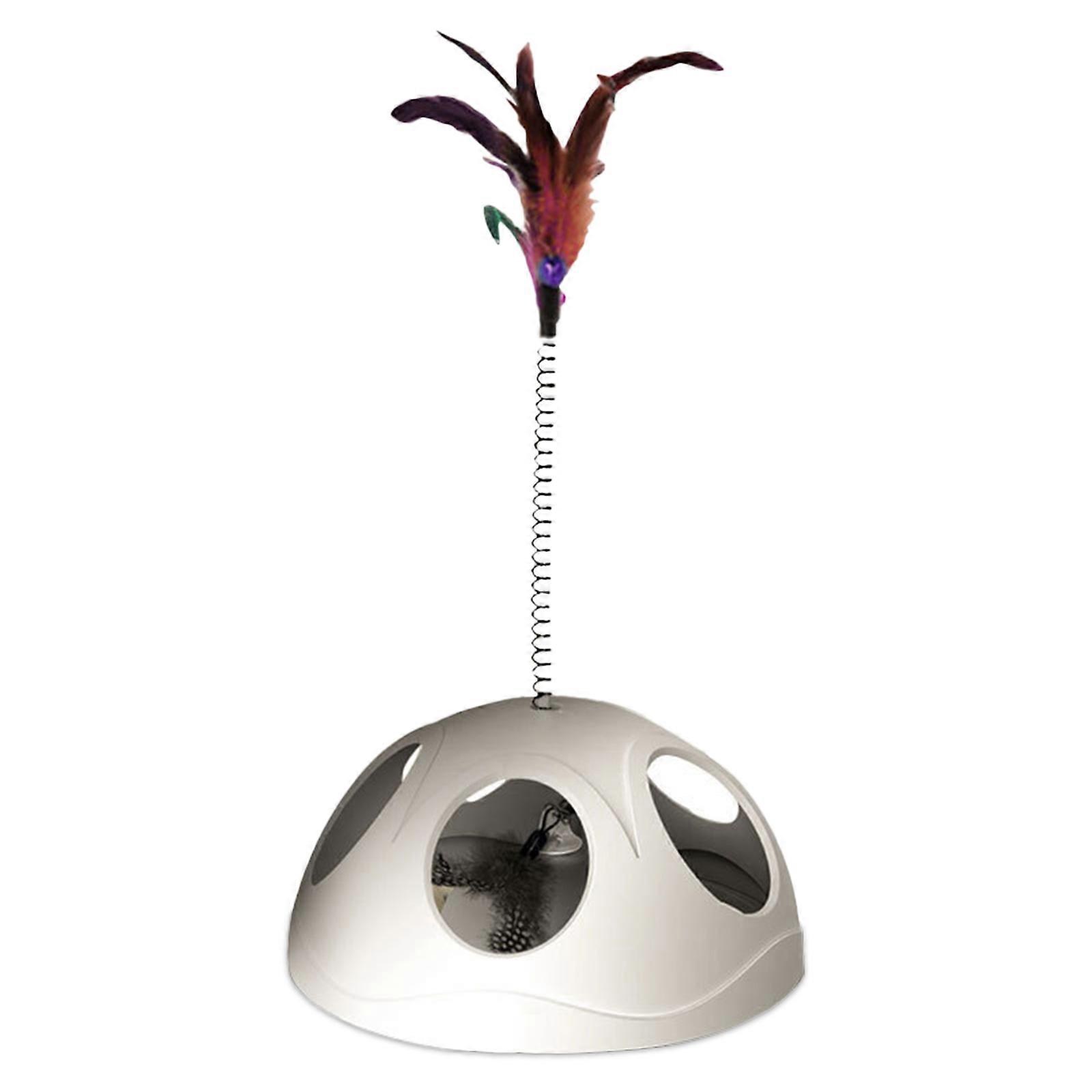 Cat Teaser Interactive Cat Toy 5-Hole Suction Cup Retractable Cat Teaser Stick