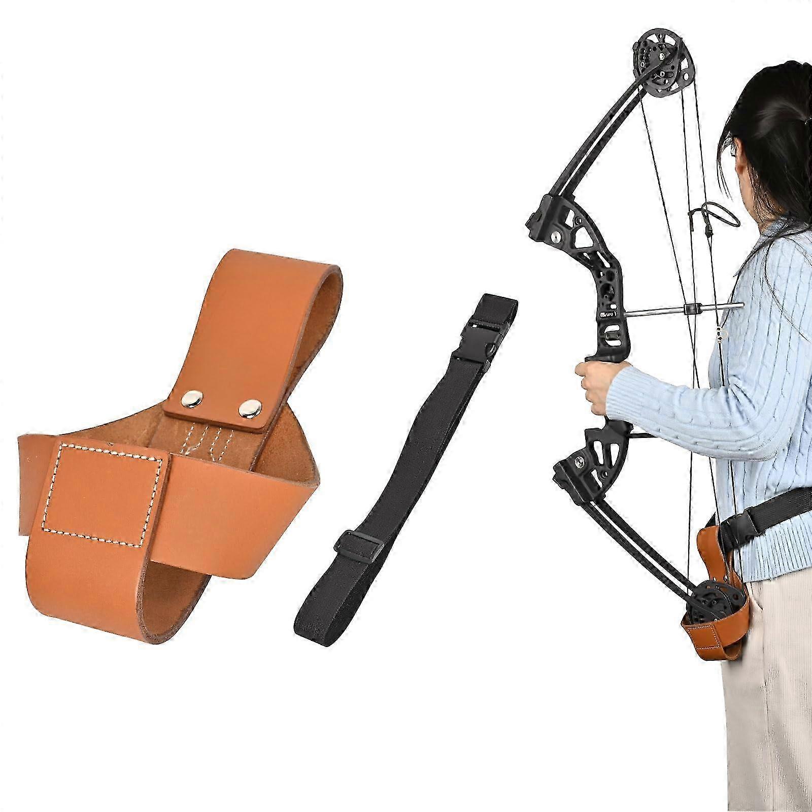 Compound Bow Belt Holder - Archery Bow Holder bag with Adjustable Belt for Holding Up Waist Bows 2025